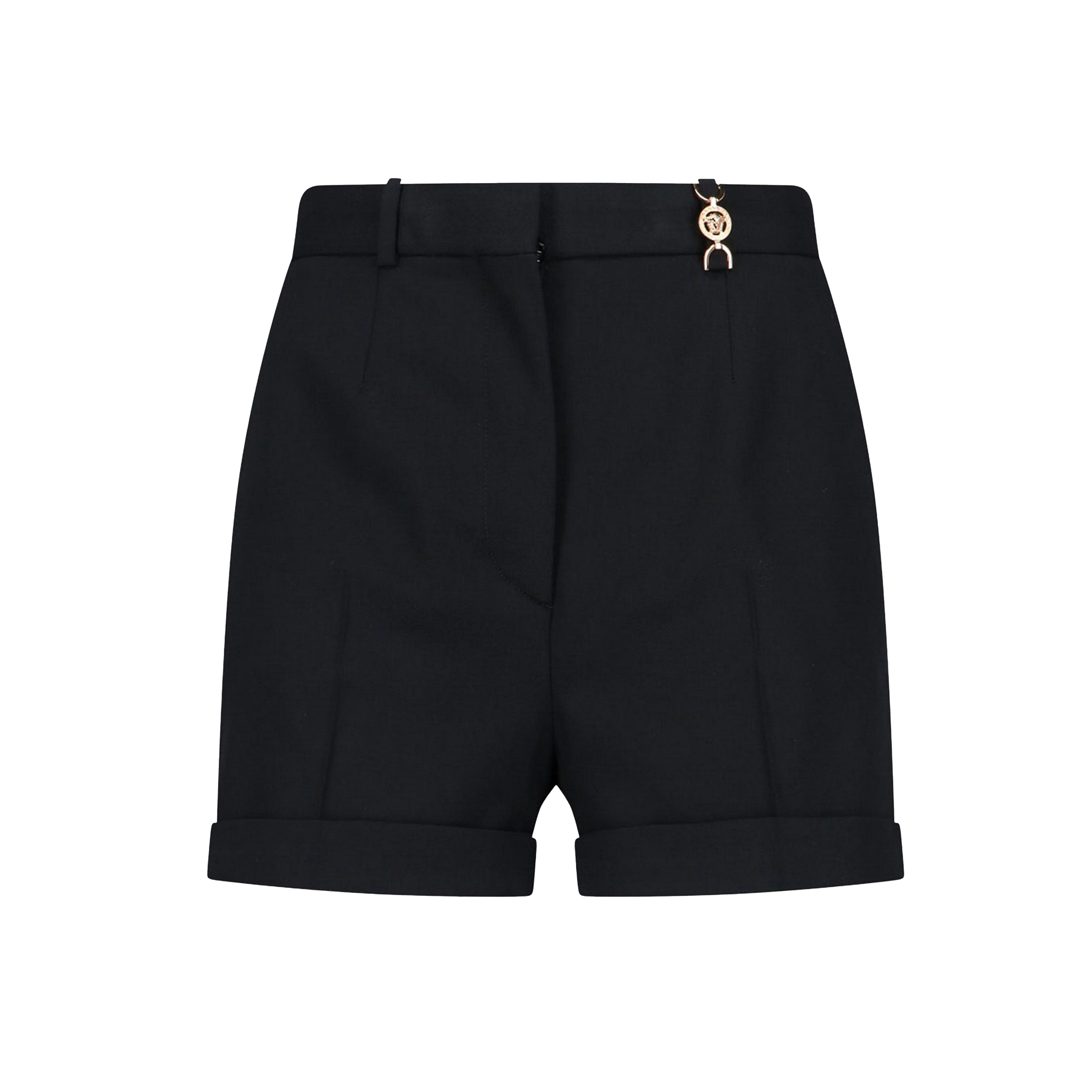 Shorts Negro Versace Plaque