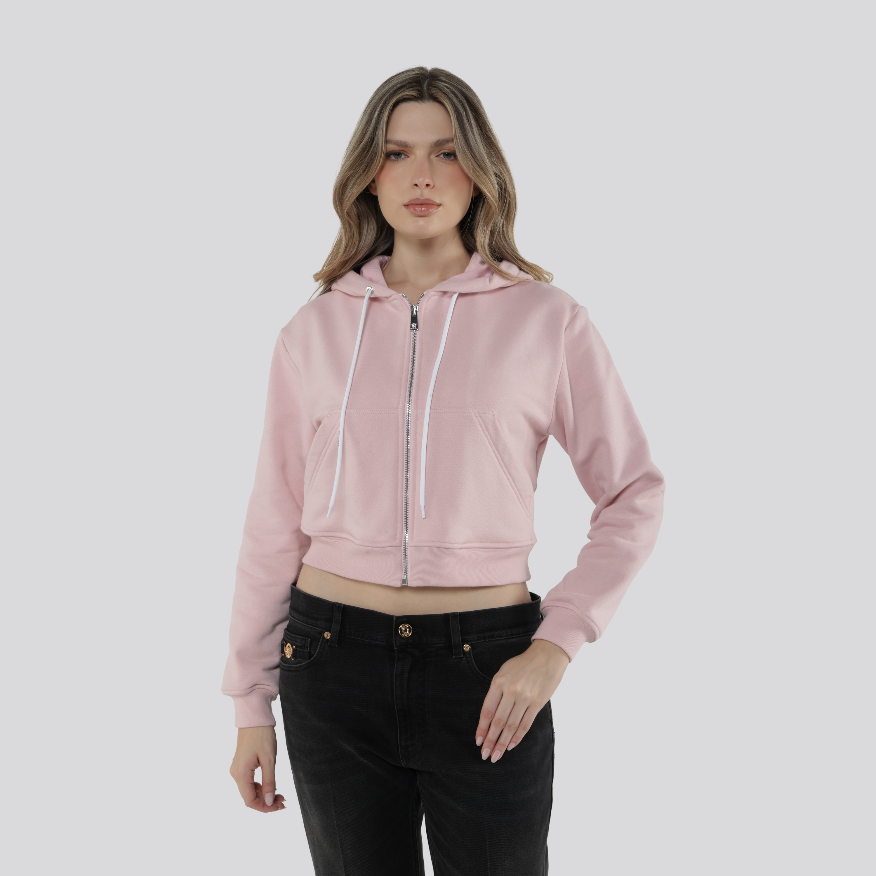 Buzo Rosado Versace Logo