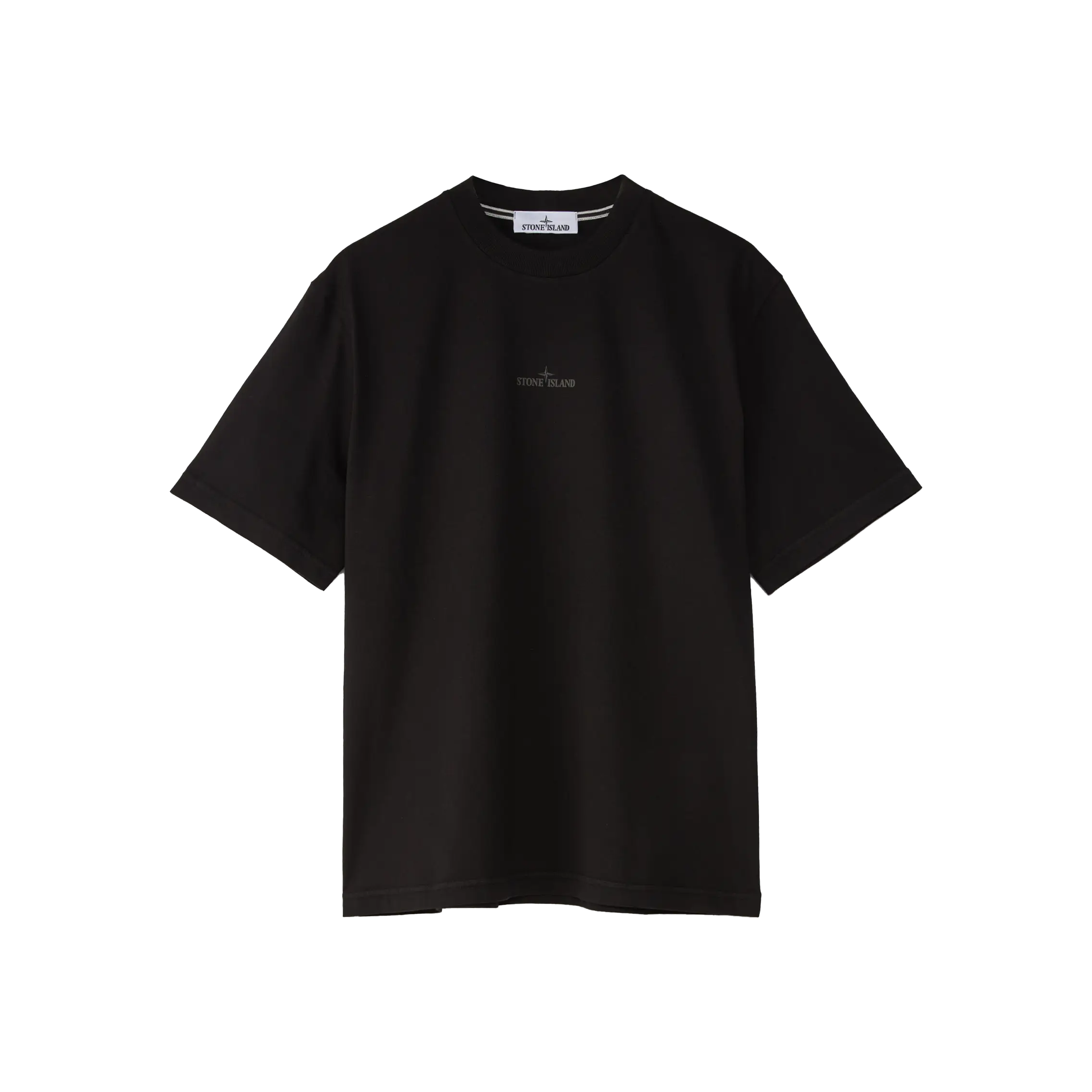 Camiseta Negra Stone Island Logo