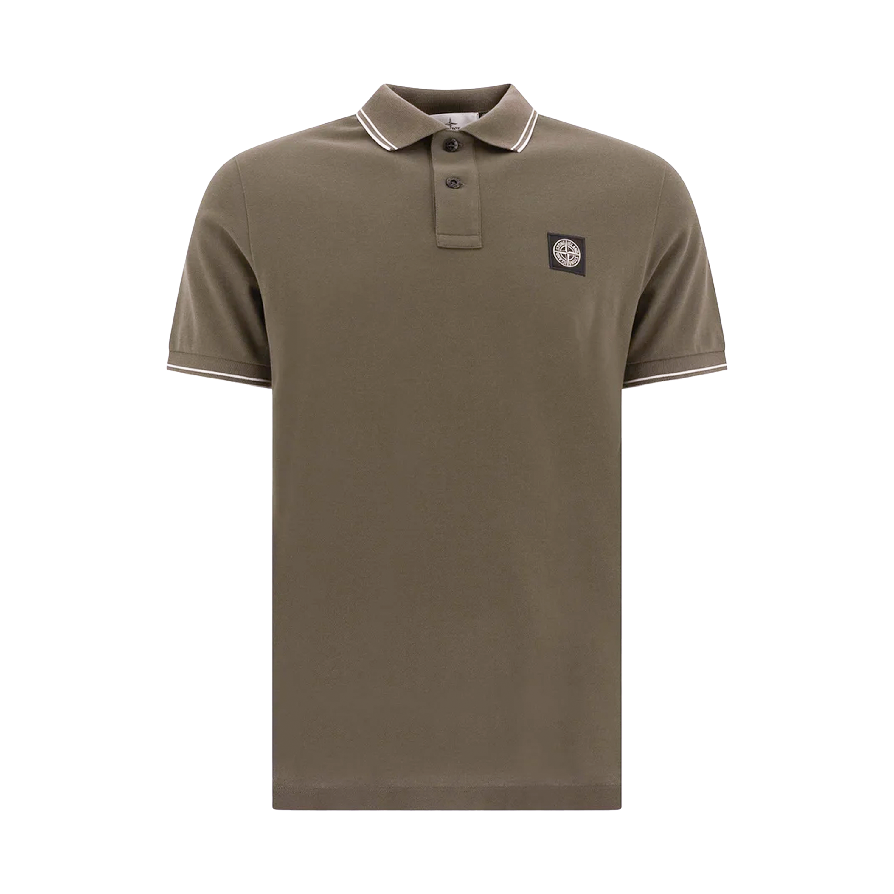 Camiseta Tipo Polo Verde Stone Island Compass