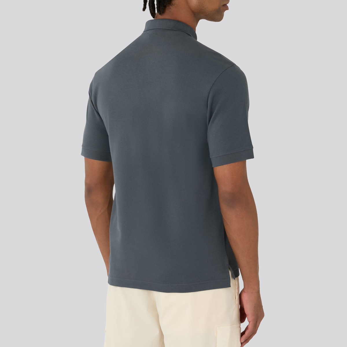 Camiseta Tipo Polo Azul Stone Island Ghost