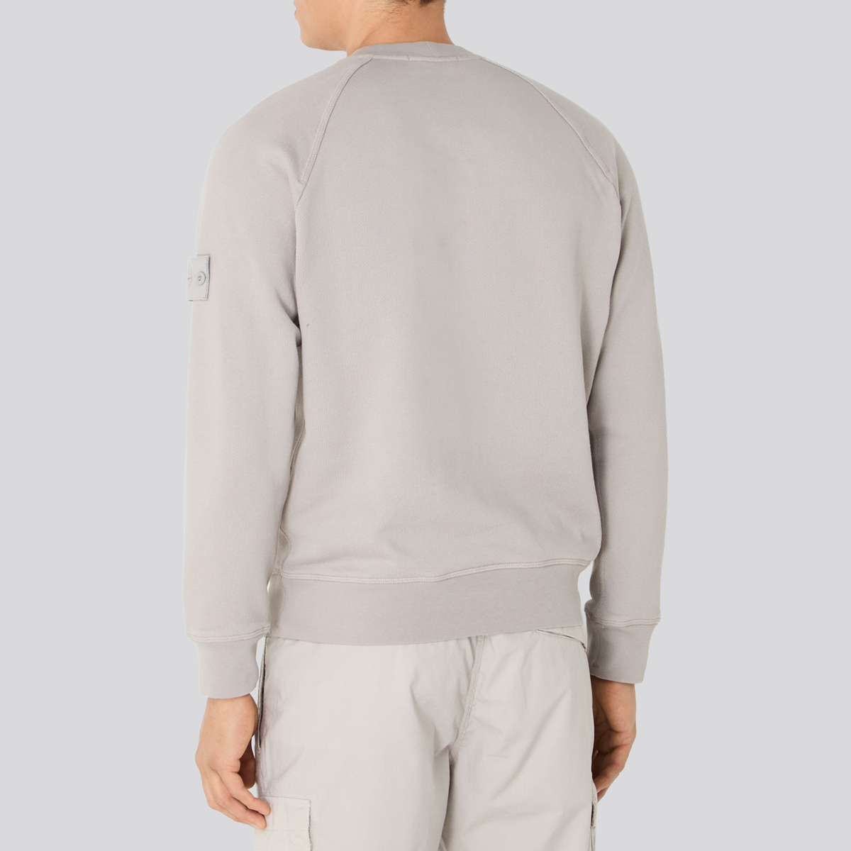 Buzo Gris Stone Island Logo Patch Ghost