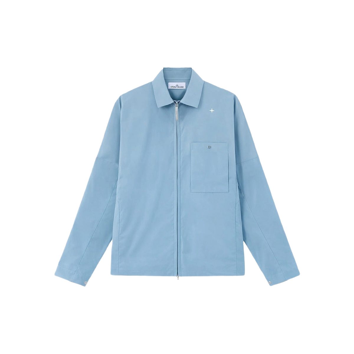 Camisa Azul Stone Island Overshirt Compass