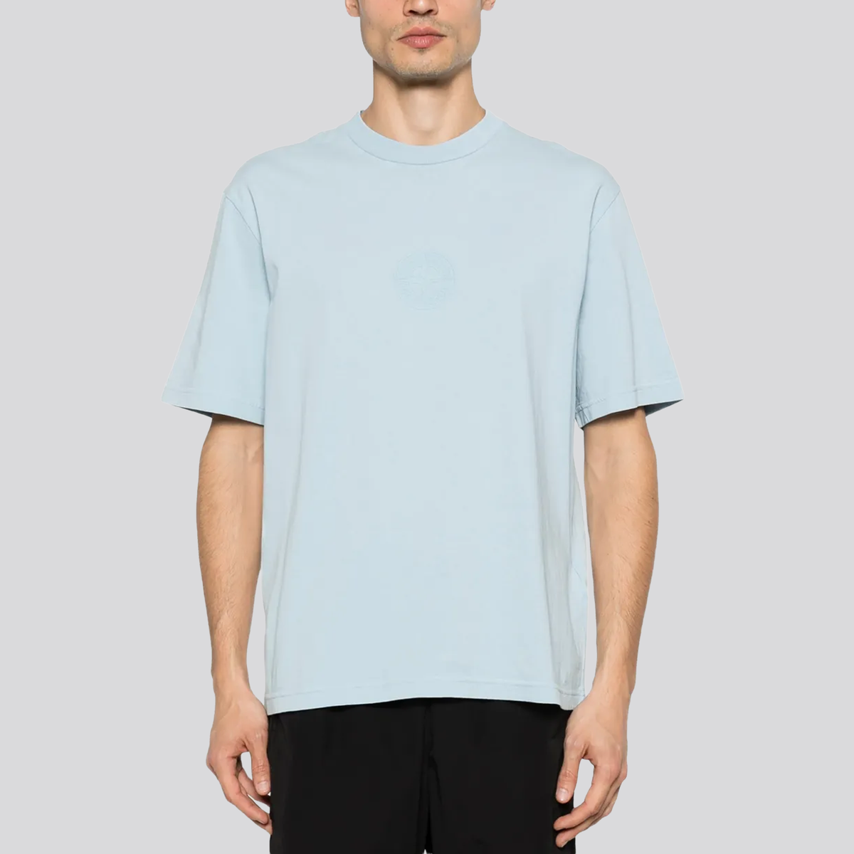 Camiseta Celeste Stone Island Back Logo