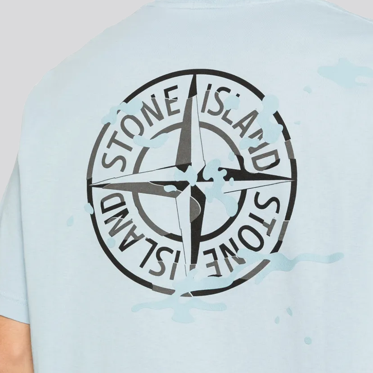 Camiseta Celeste Stone Island Back Logo