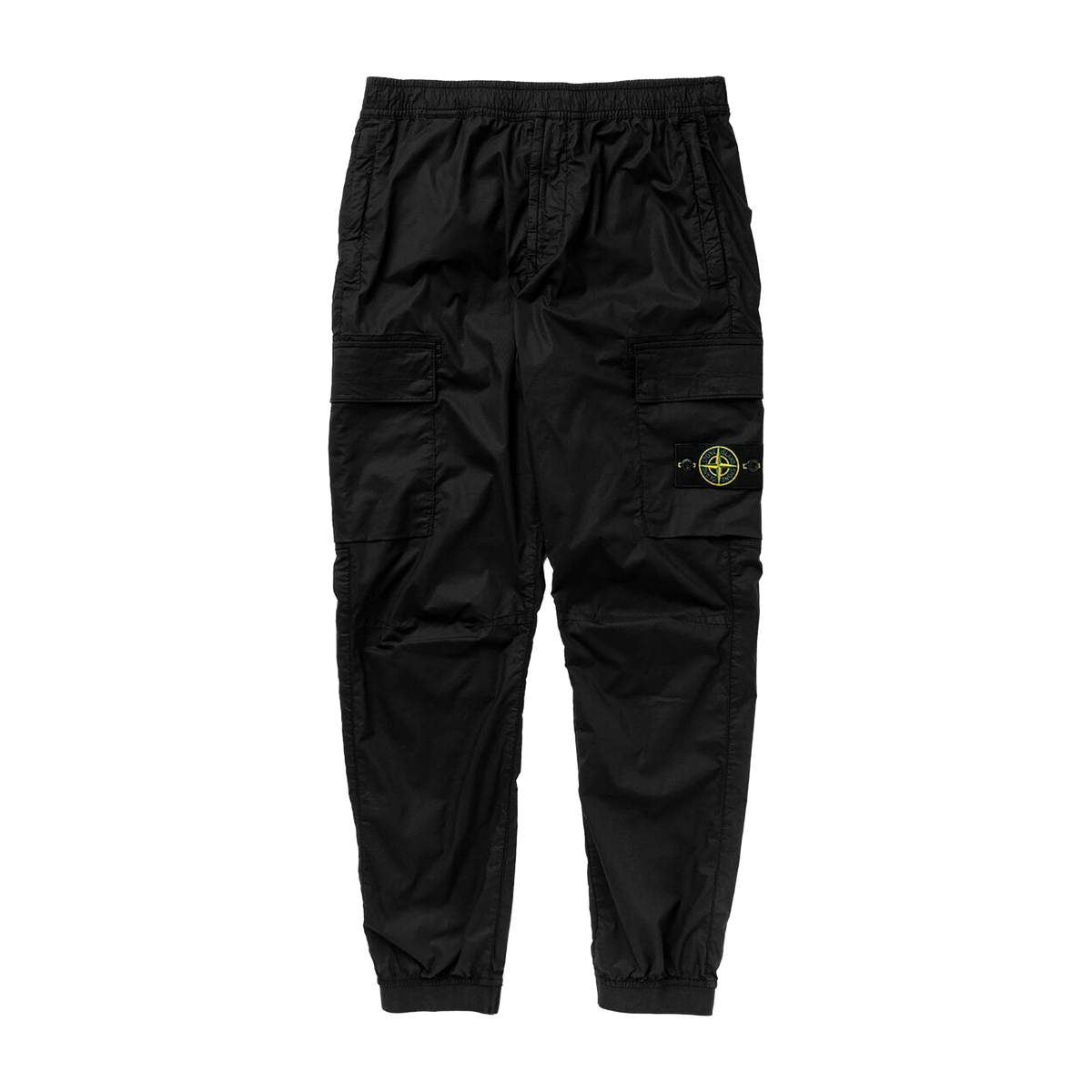 Pantalón Negro Stone Island Logo Patch Paracadute