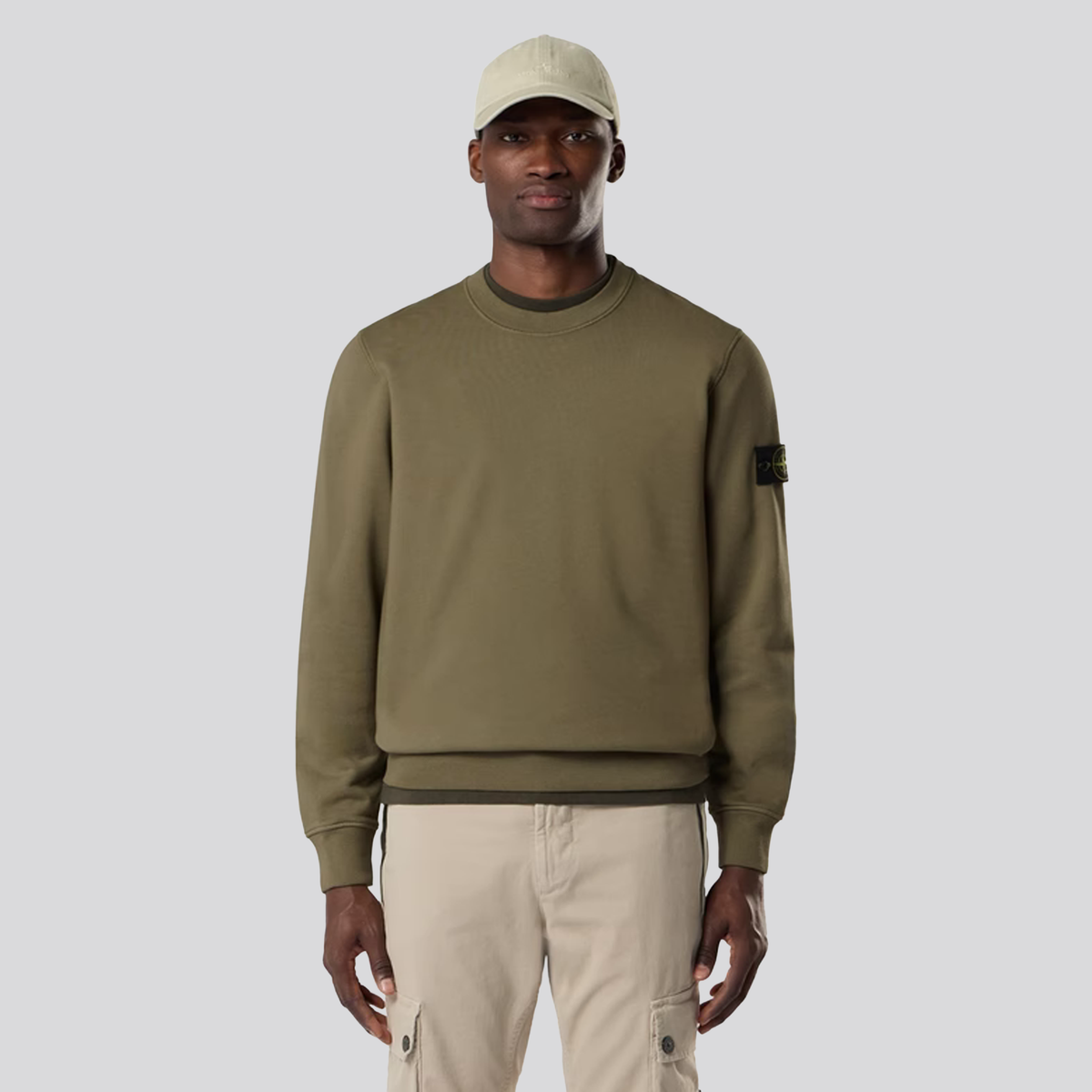 Buzo Verde Stone Island Logo Patch