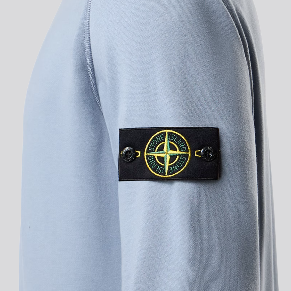 Buzo Azul Stone Island Logo Patch