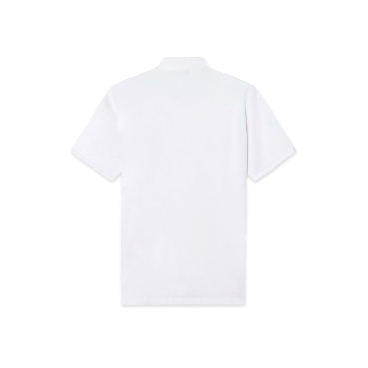Camiseta Tipo Polo Blanca Stone Island Logo Patch