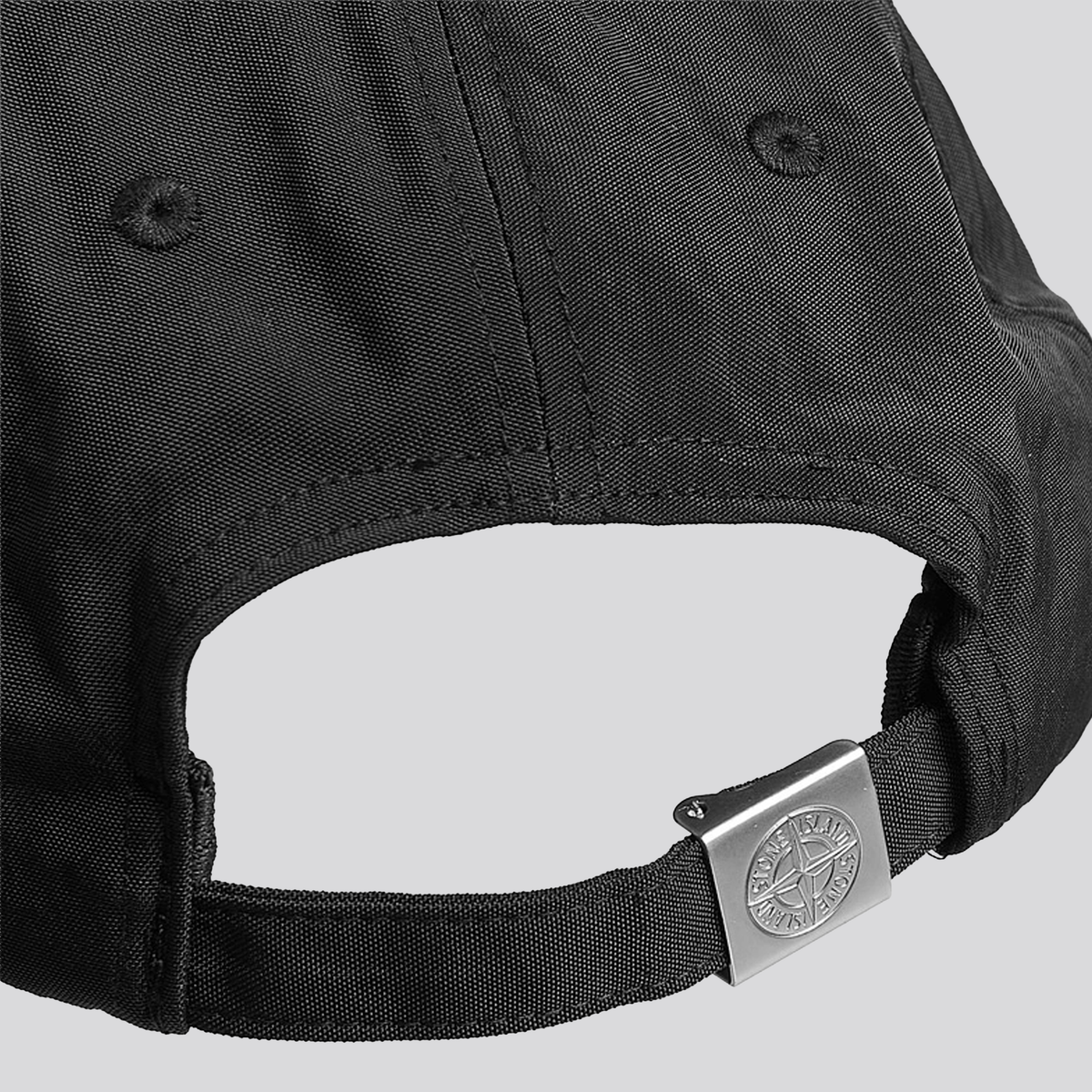 Gorra Negra Stone Island Patch