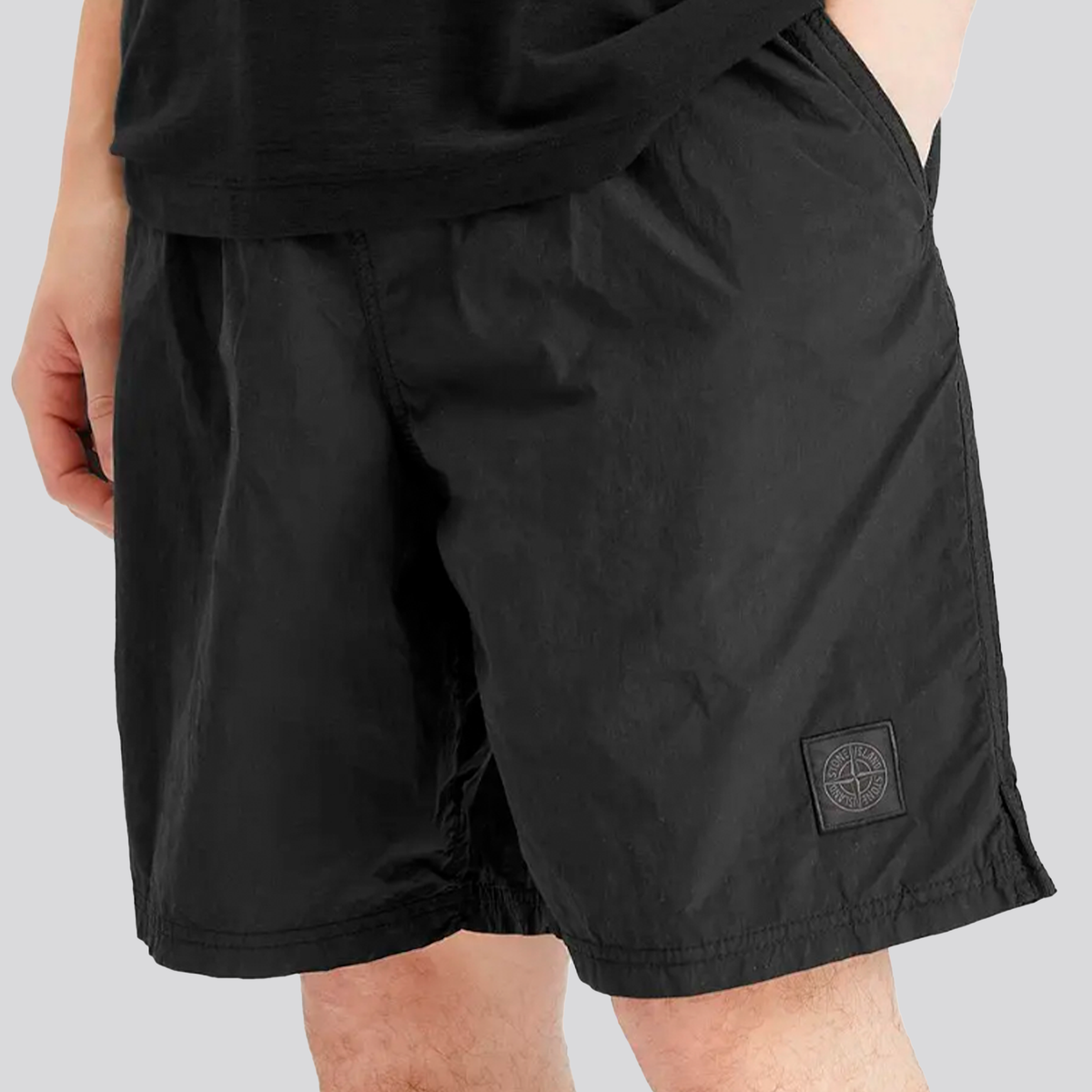 Pantaloneta Negra Stone Island Ghost