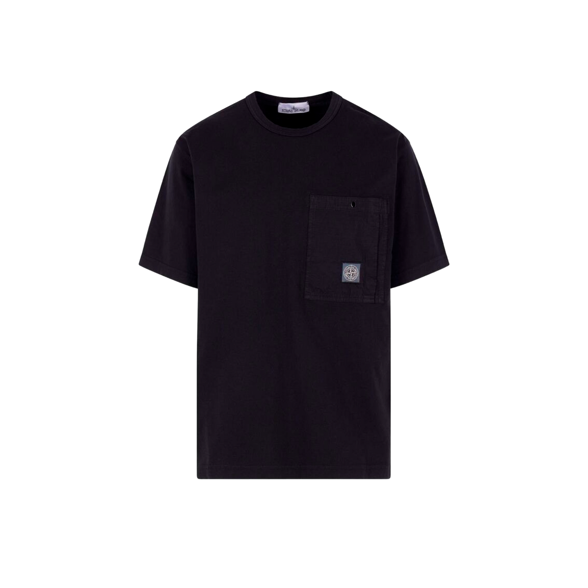 Camiseta Negra Stone Island Pocket
