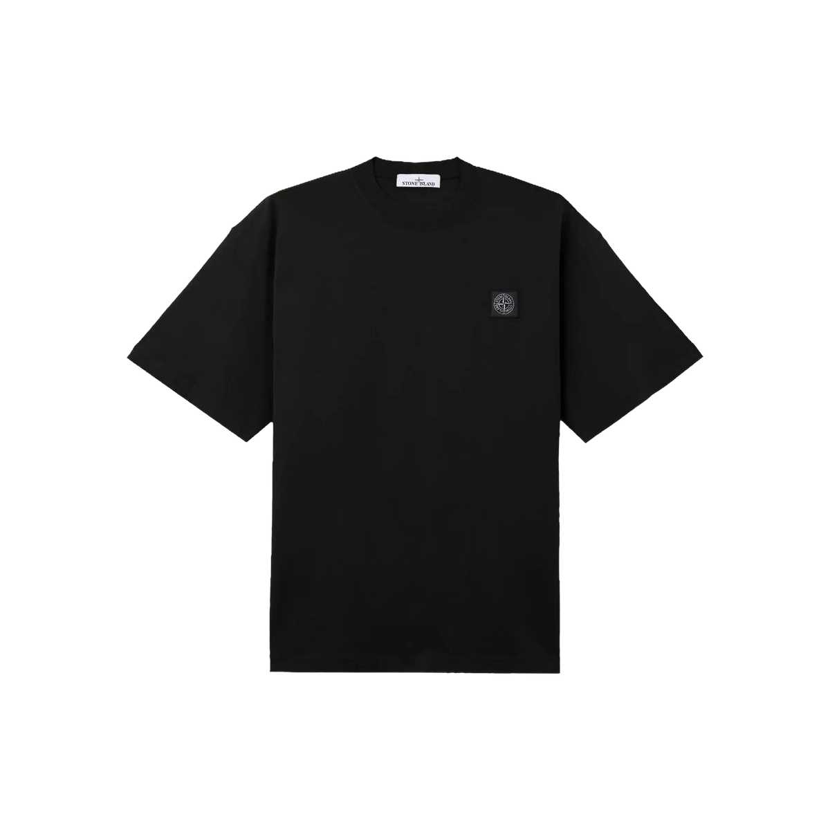Camiseta Negra Stone Island Embroidered