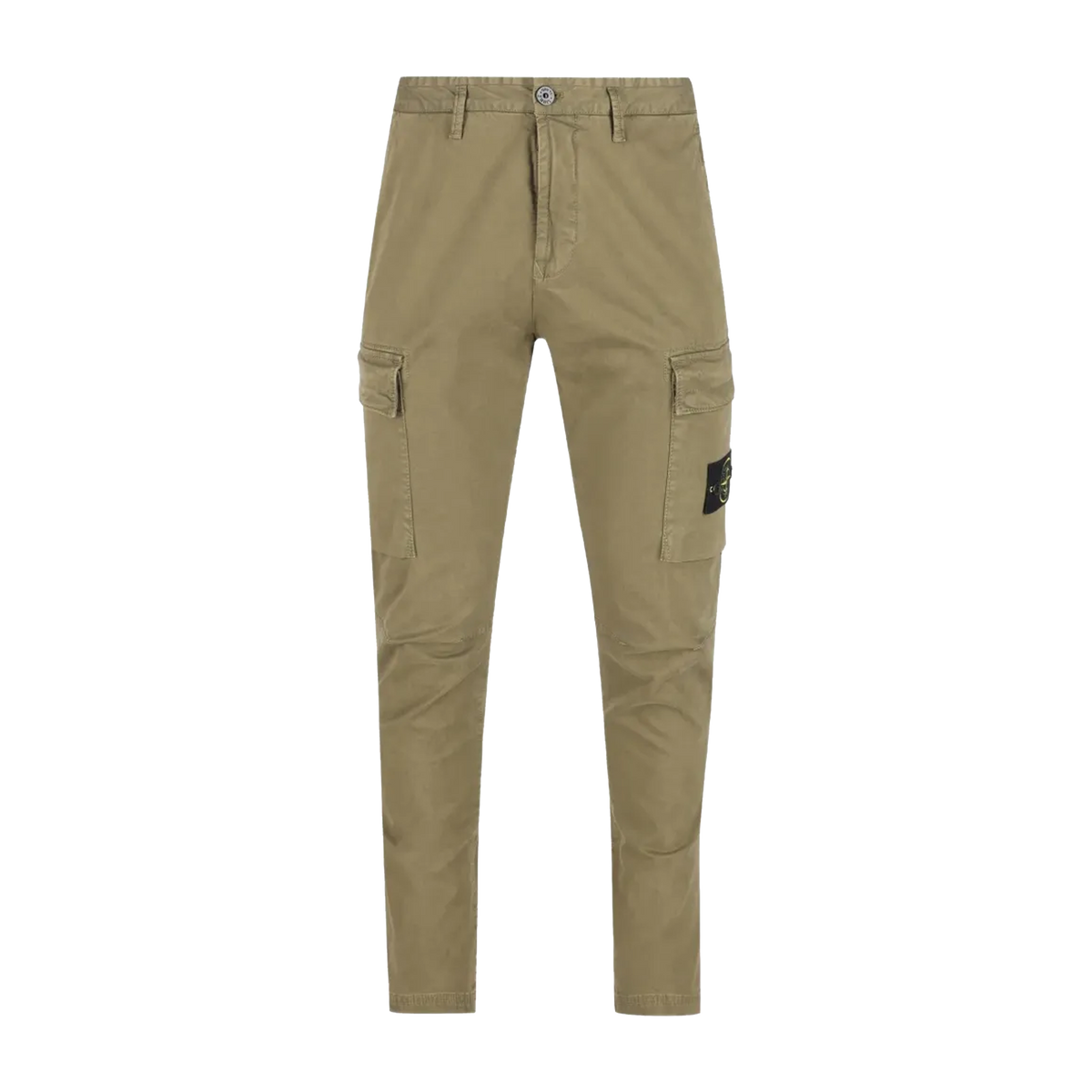 Pantalón Verde Stone Island Logo Patch Double Pocket Regular Tapered