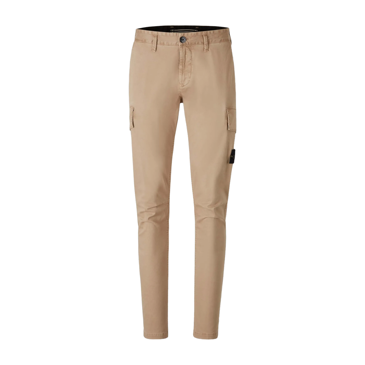 Pantalón Beige Stone Island Logo Patch Double Pocket Skinny