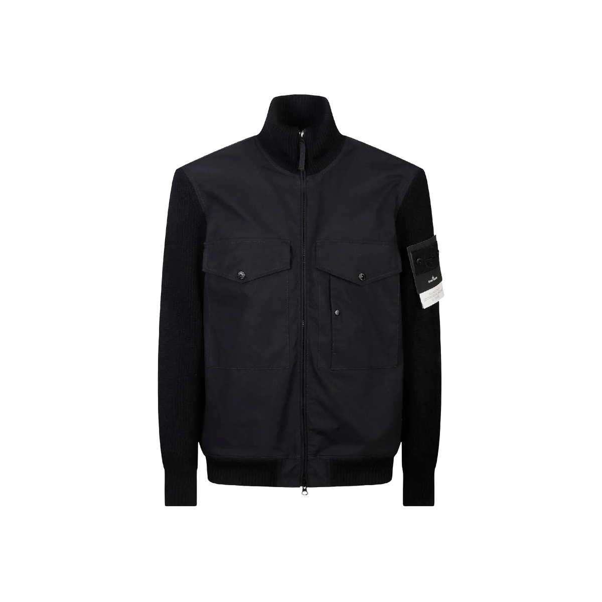Chaqueta Negra Stone Island Maniche