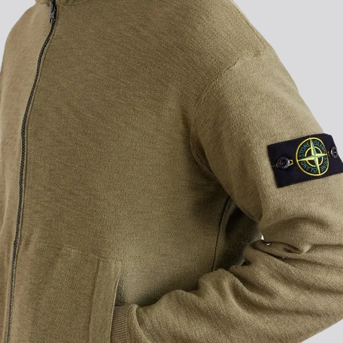 Buzo Verde Stone Island Zip Plus Stitch