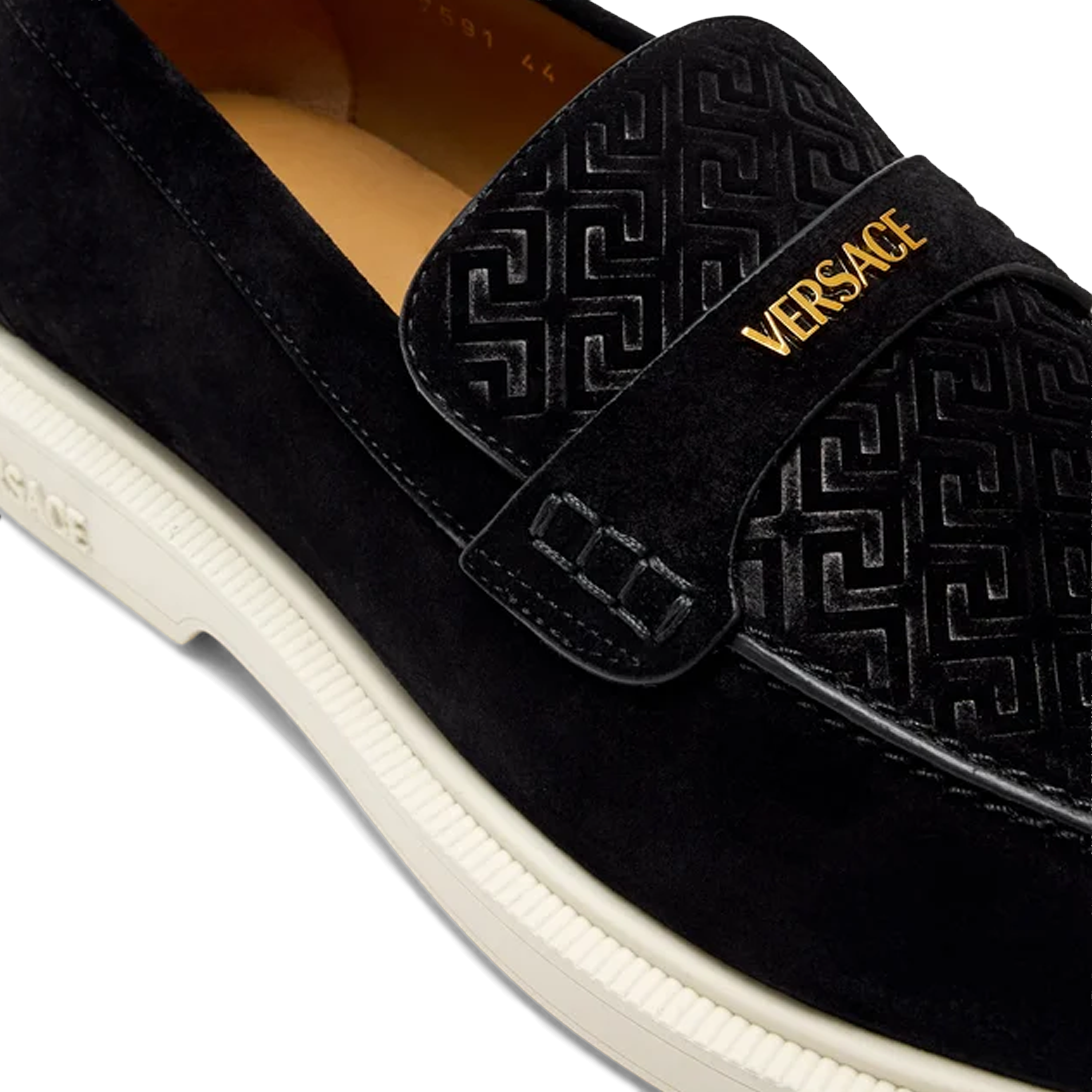 Mocassine Negro Versace Giuliano