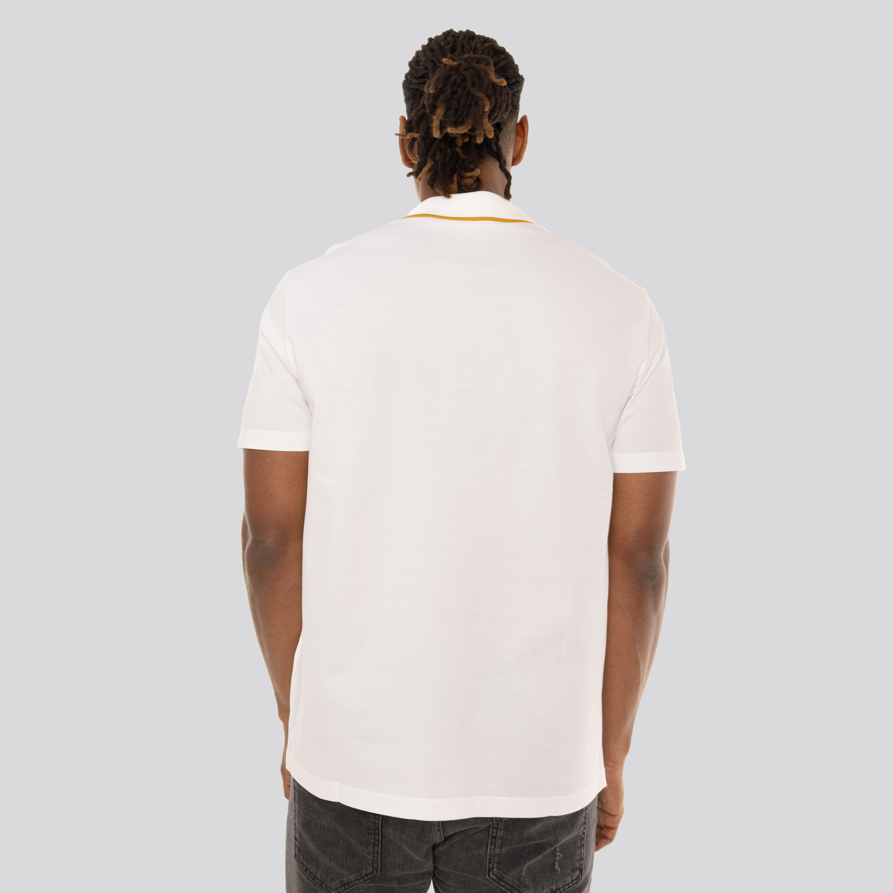 Camiseta Tipo Polo Blanca Versace Crystal Medusa