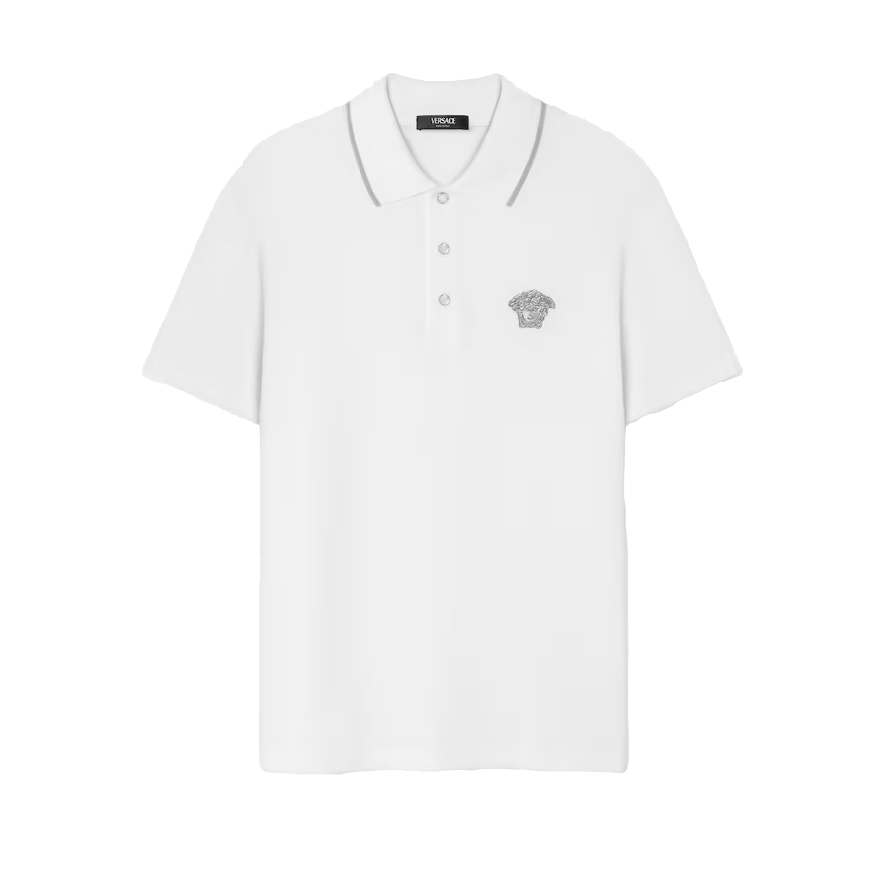 Camiseta Tipo Polo Blanca Versace Medusa