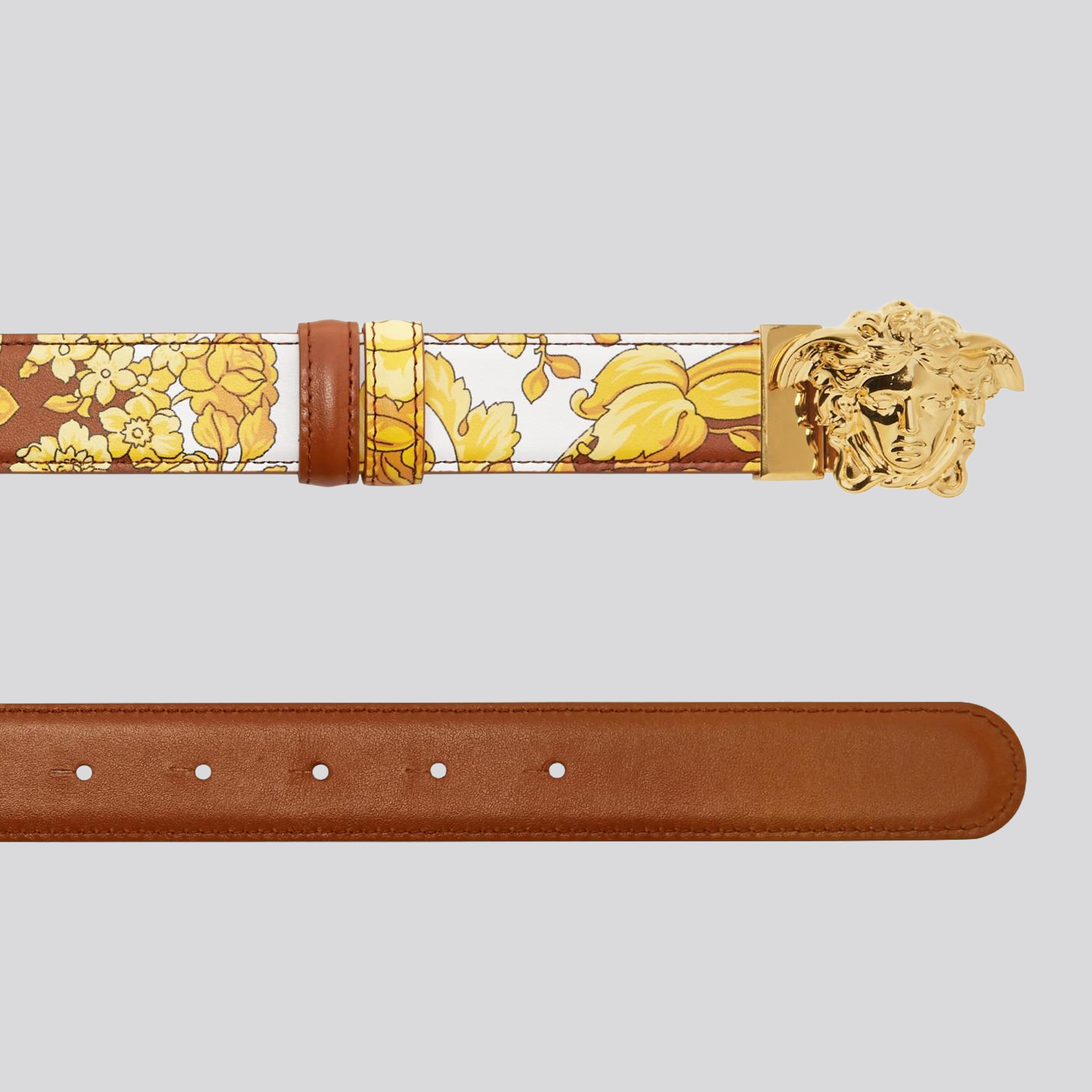 Cinturón Café Versace Medusa Reversible