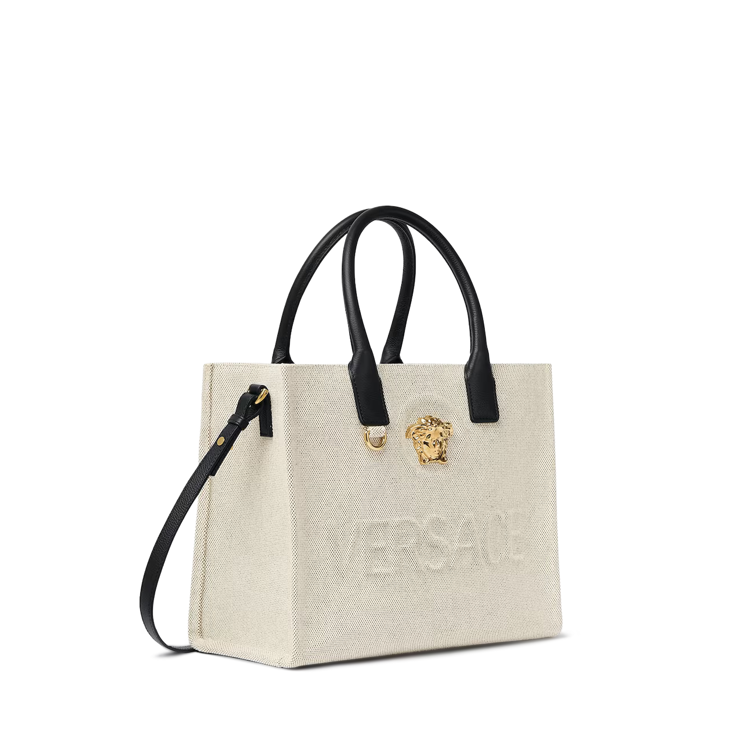 Cartera Beige Versace Logo