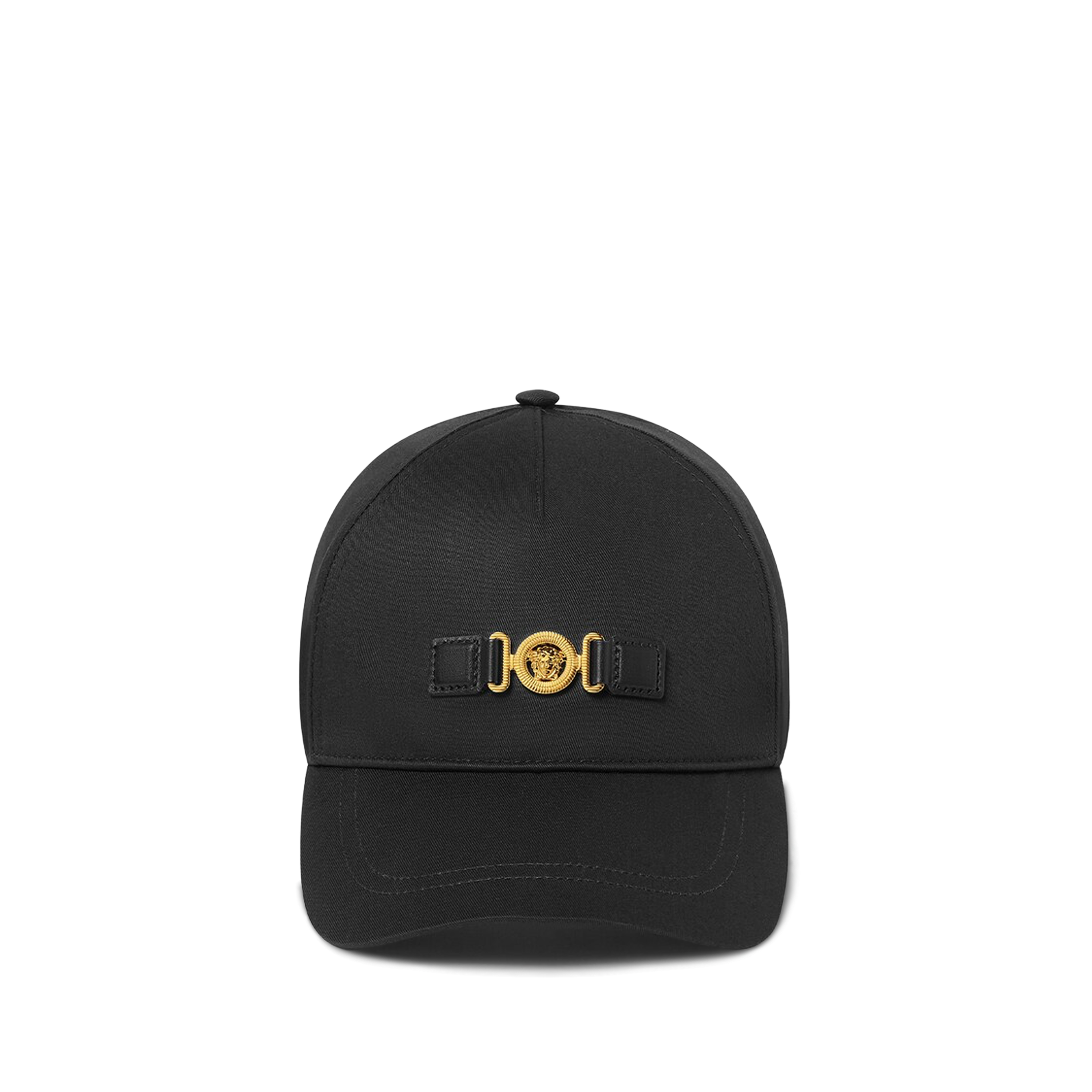 Gorra Negra Versace Medusa Plaque