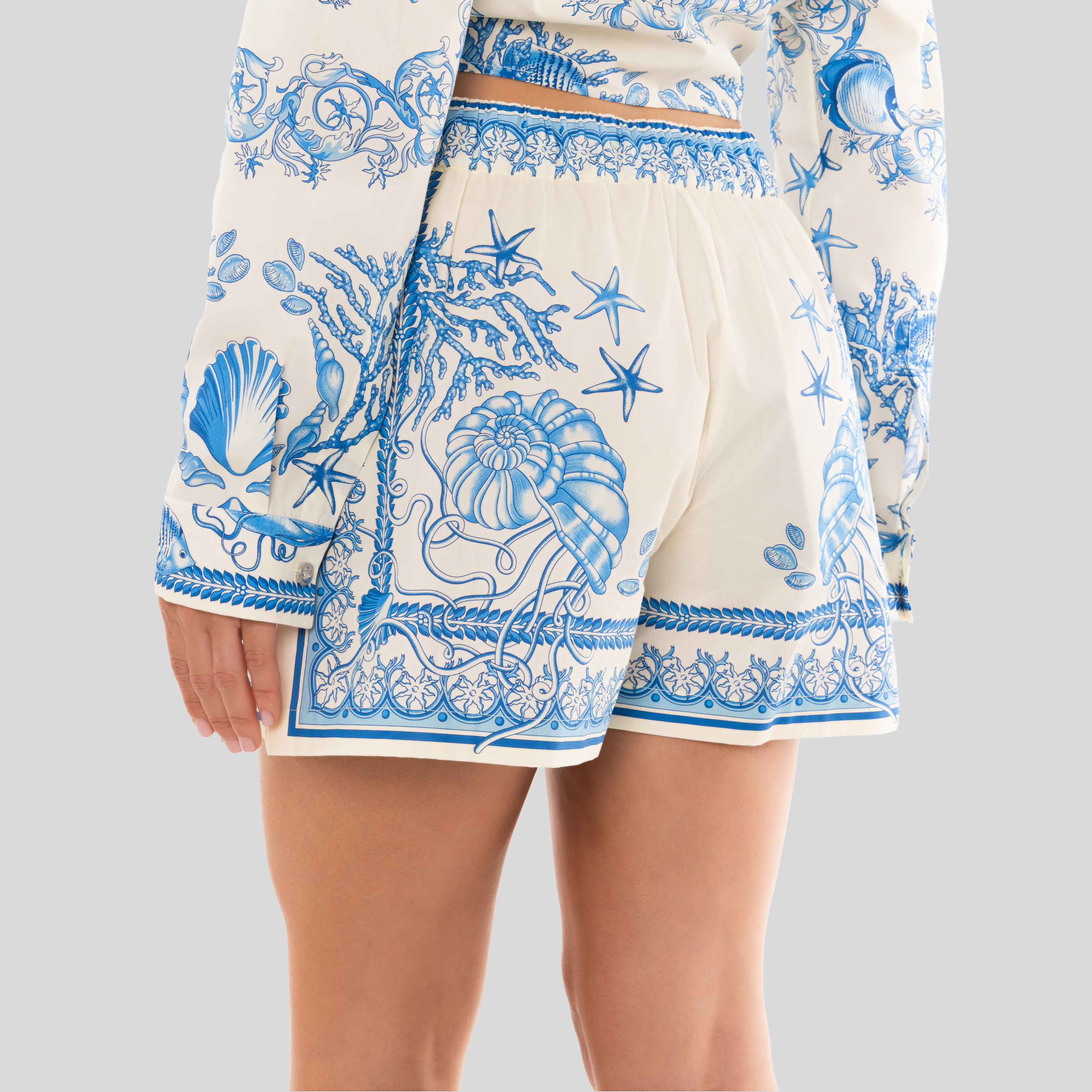 Short Azul Versace Barocco