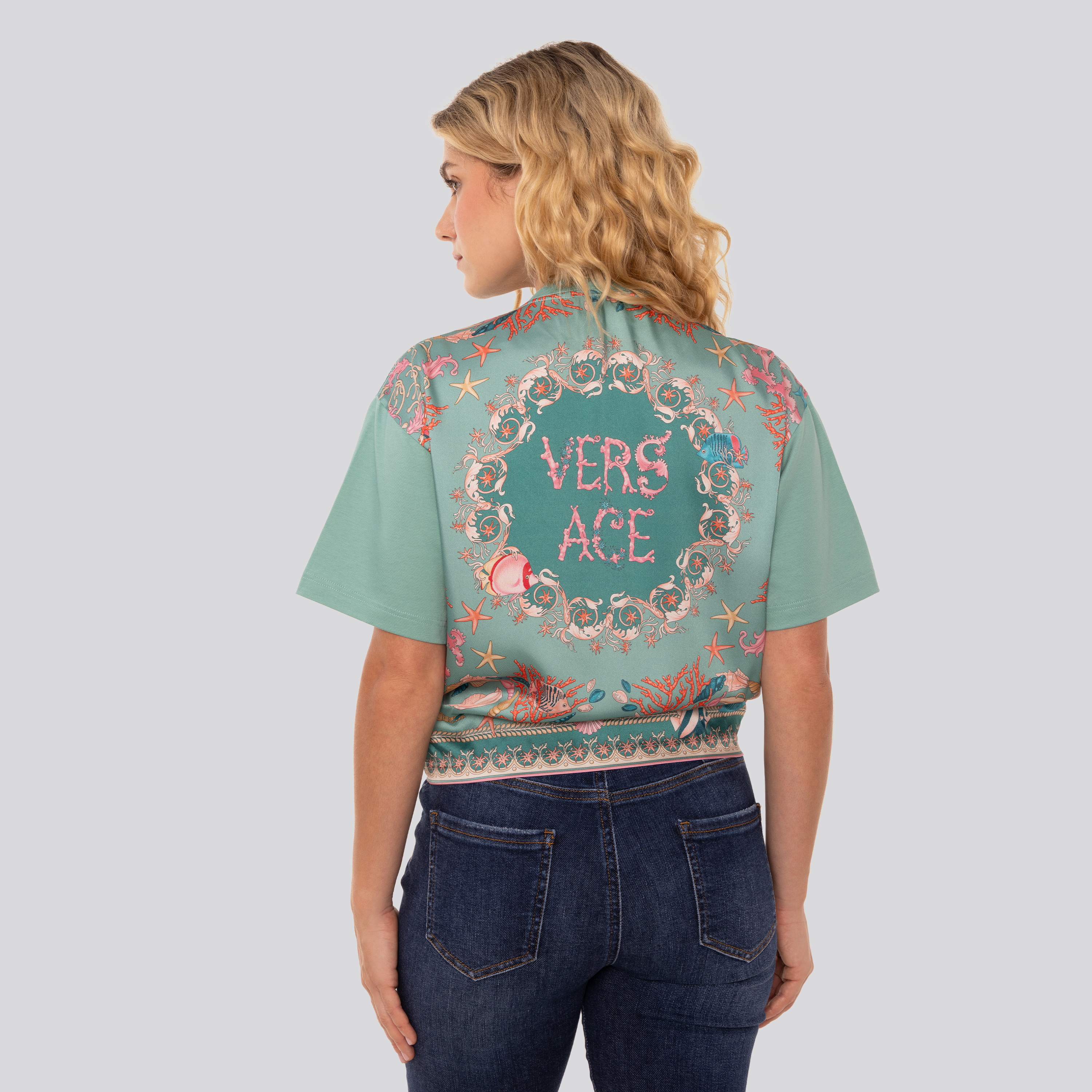 Camiseta Aguamarina Versace Pin