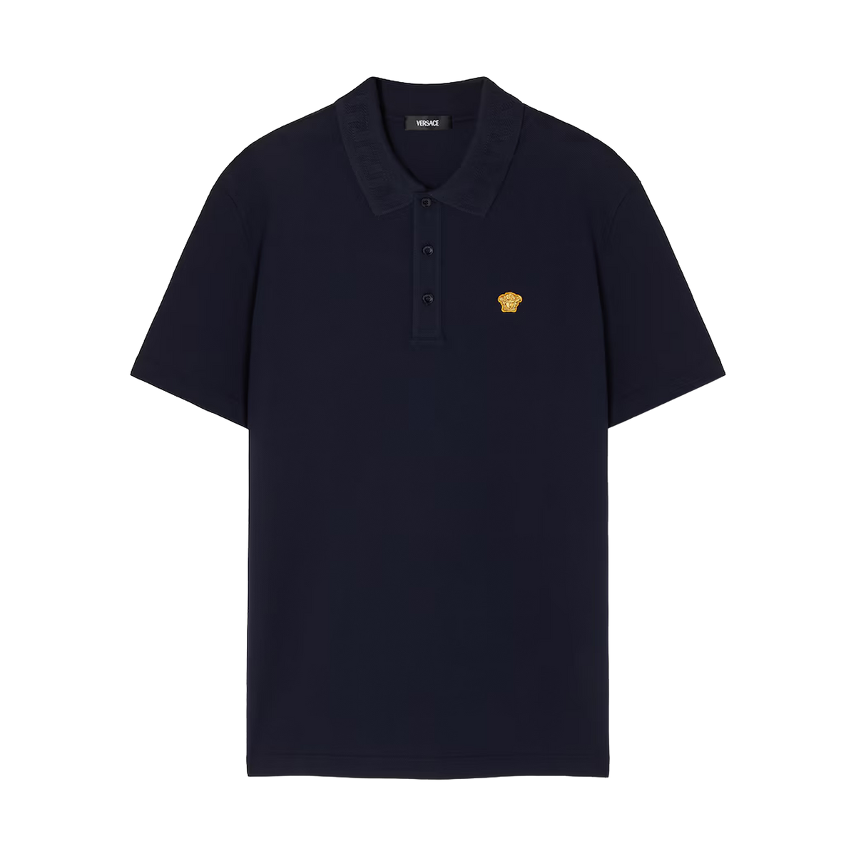 Camiseta Tipo Polo Azul Versace Medusa