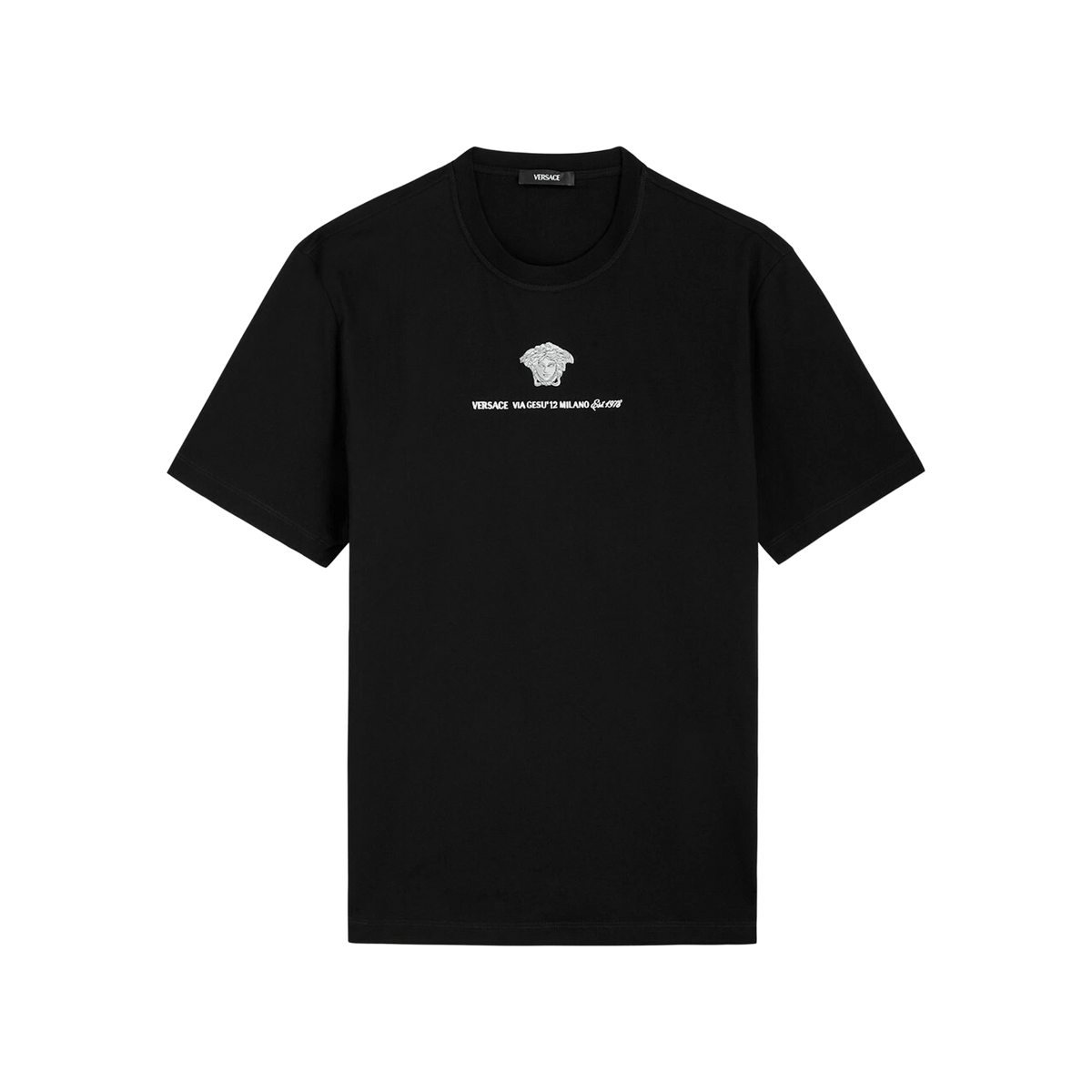 Camiseta Negra Versace Via Gesu