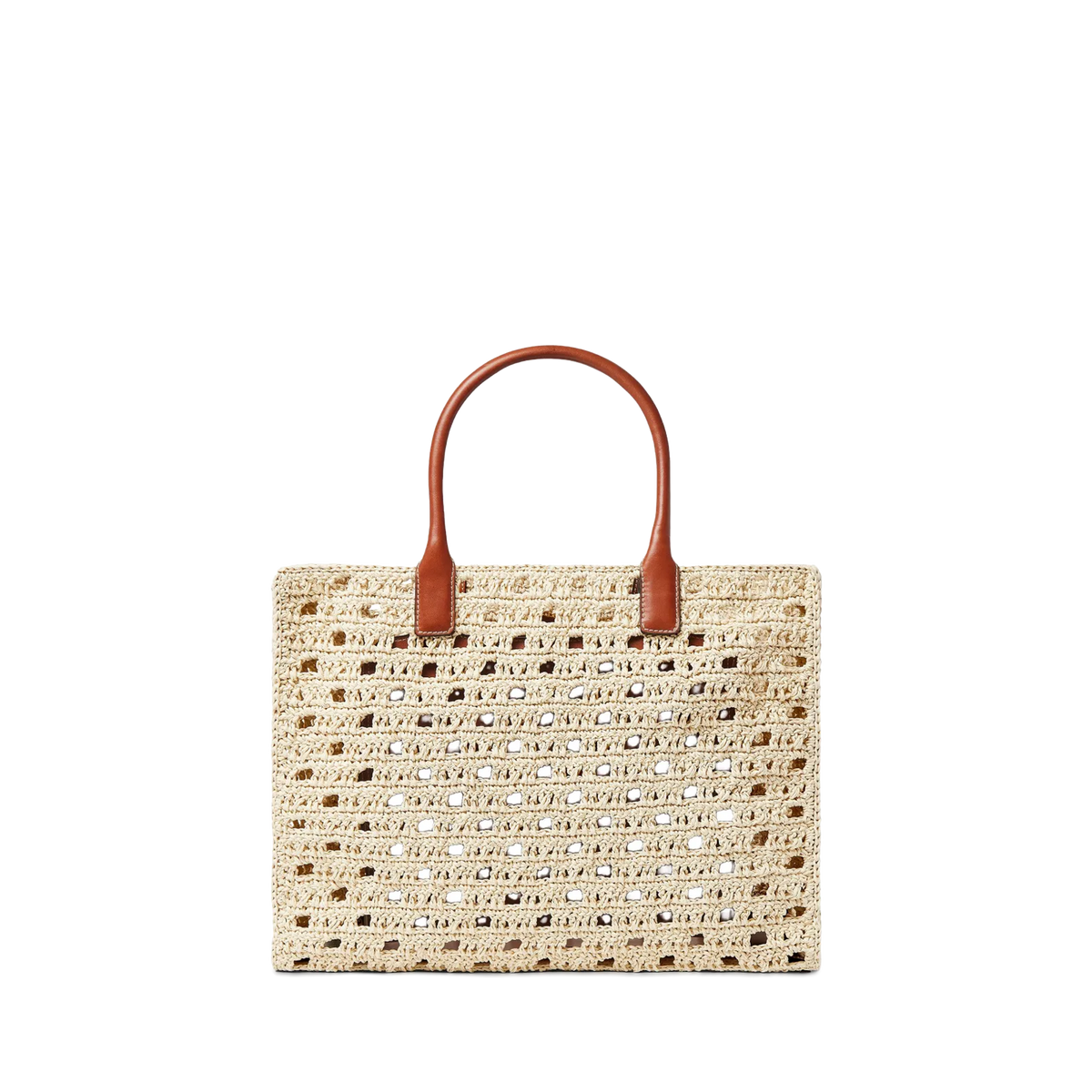 Cartera Beige Versace La Medusa Raffia