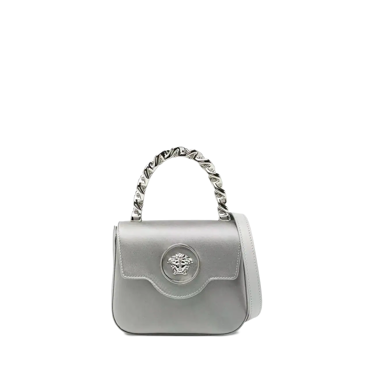 Cartera Gris Versace La Medusa Mini