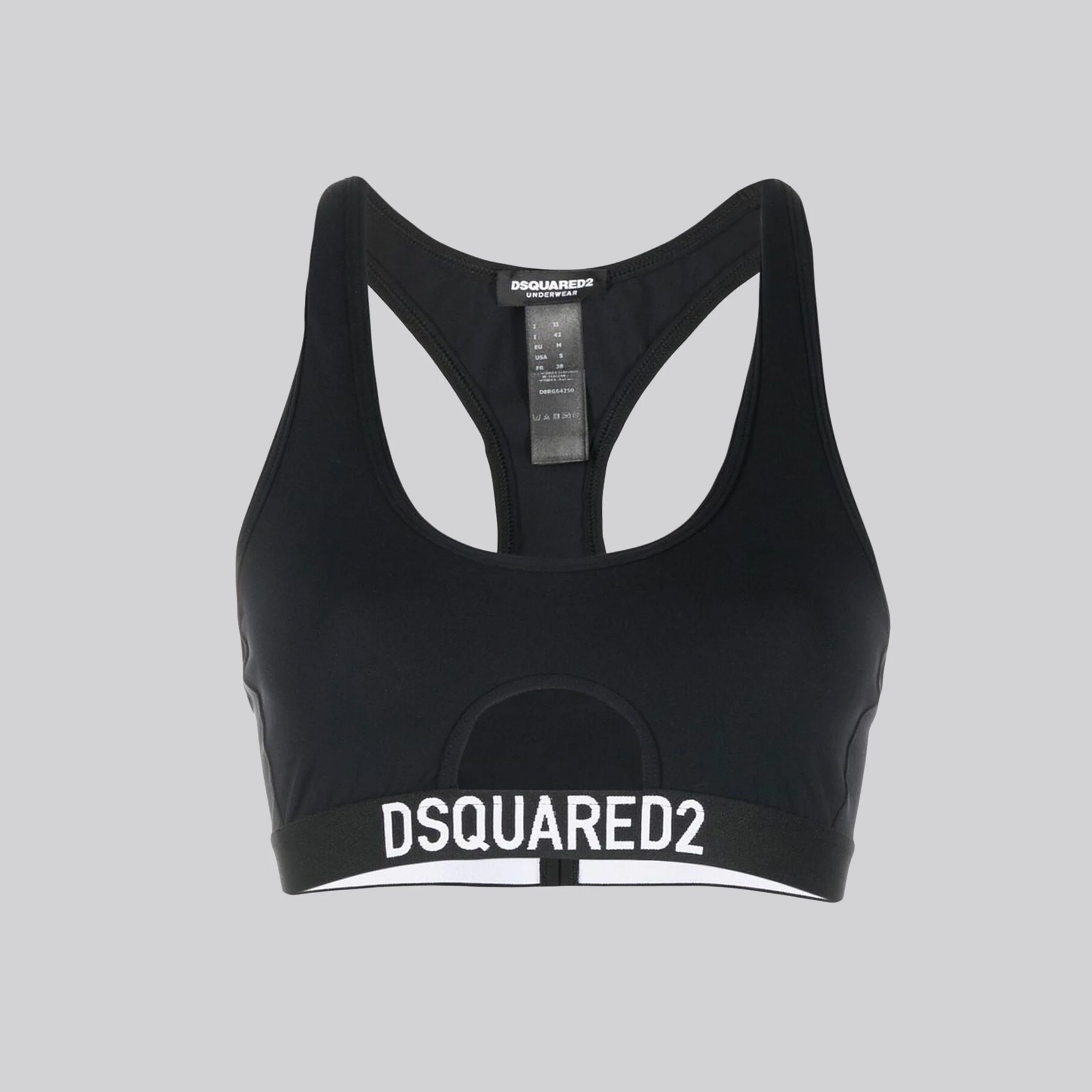 Top Negro Dsquared2 Logo Band