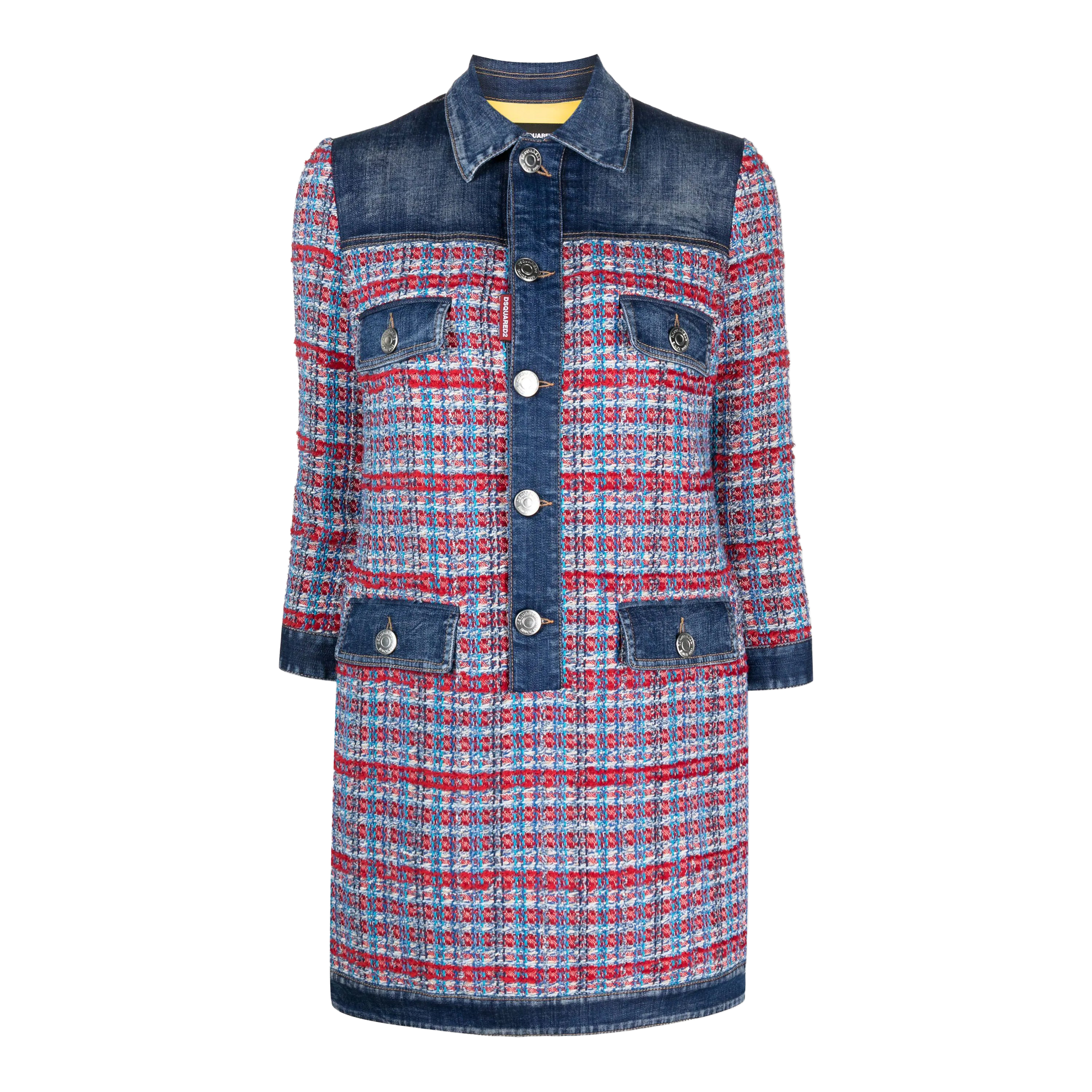 Vestido Rojo Dsquared2 Panelled