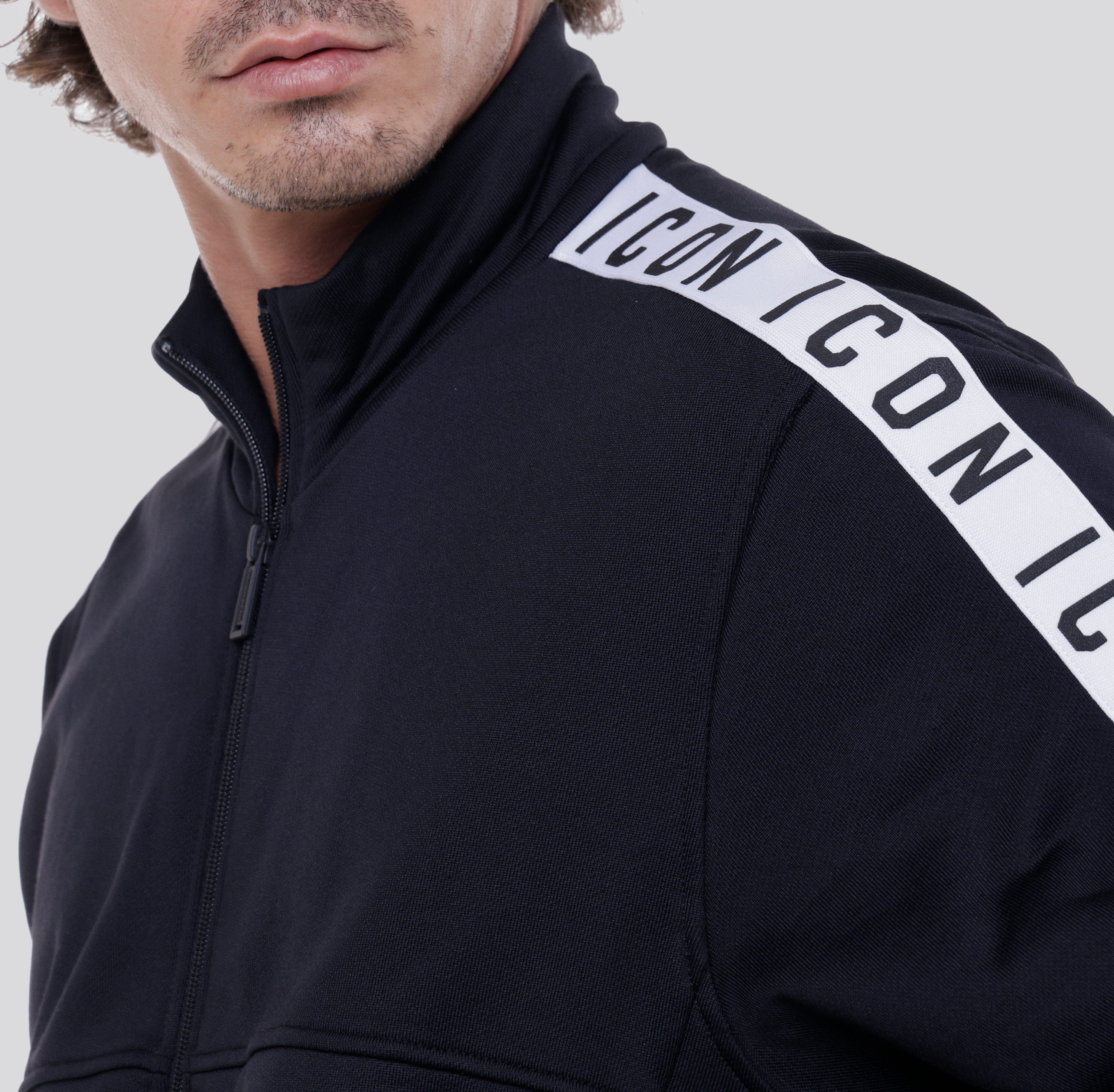 Chaqueta Negra Dsquared2 Icon Side Logo