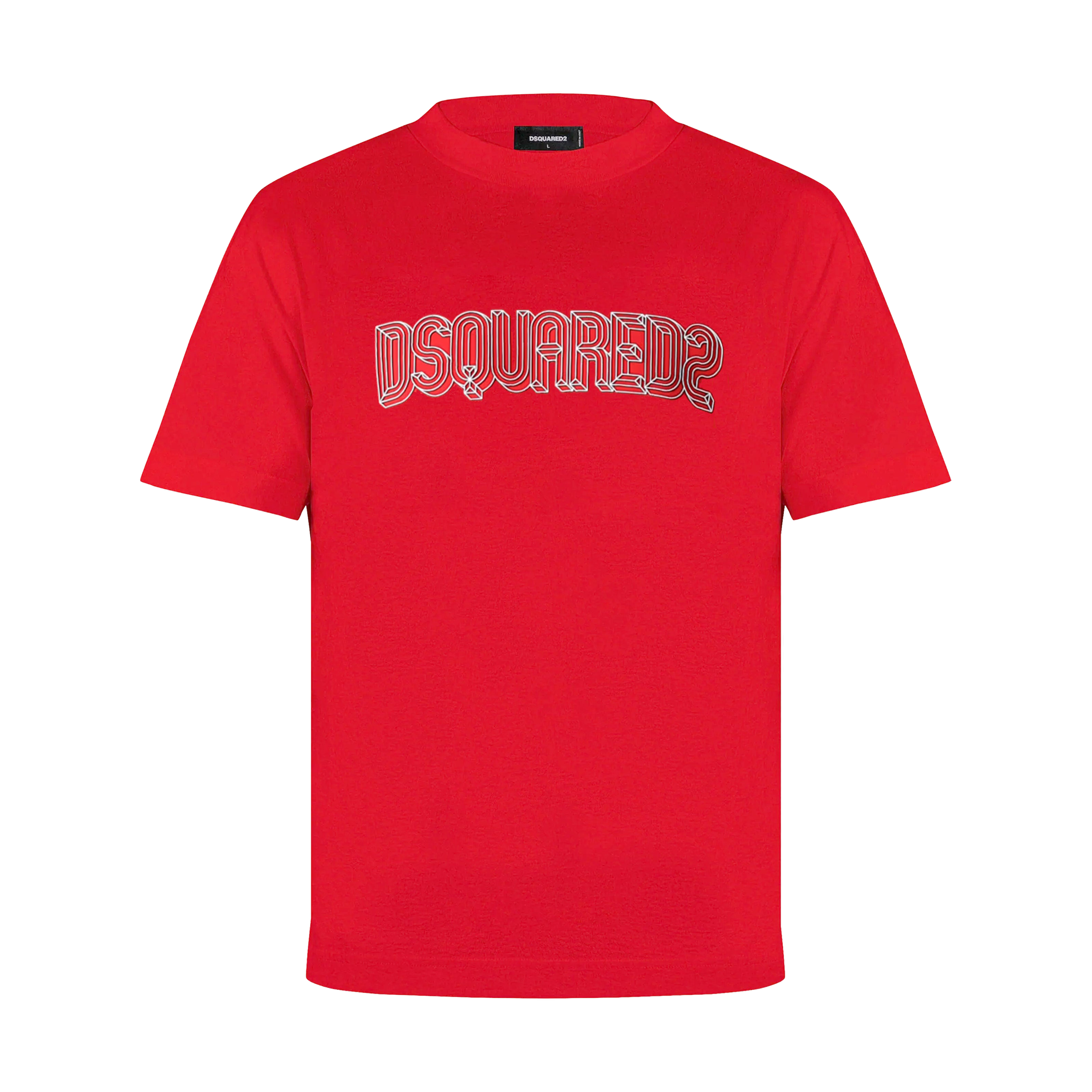 Camiseta blanca Dsquared2 multicolor logo