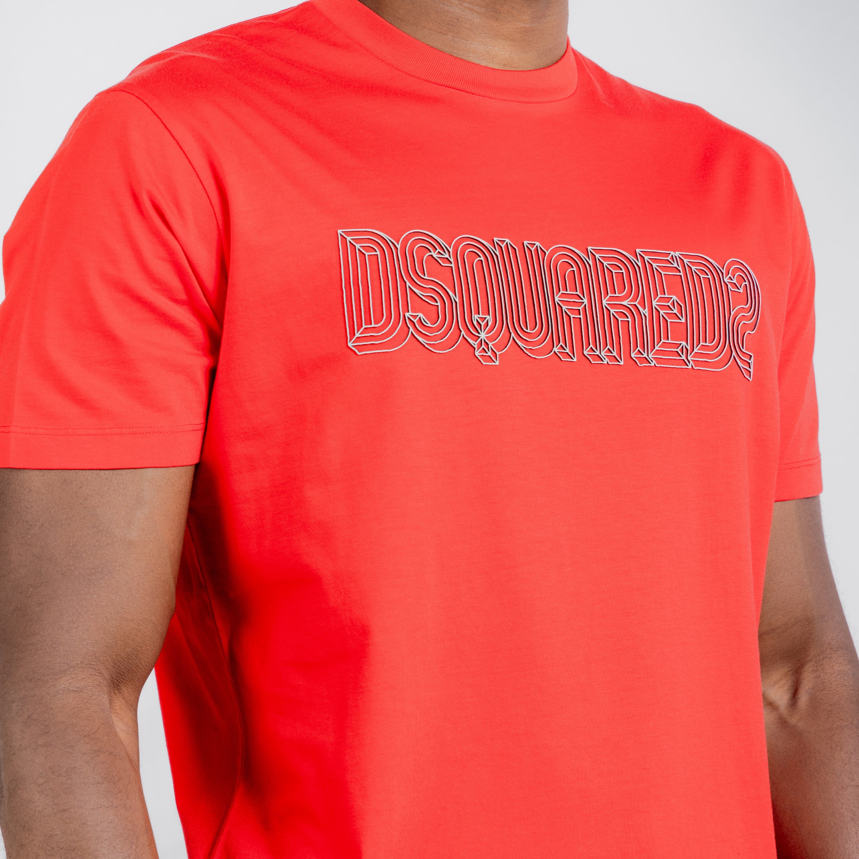 Camiseta blanca Dsquared2 multicolor logo