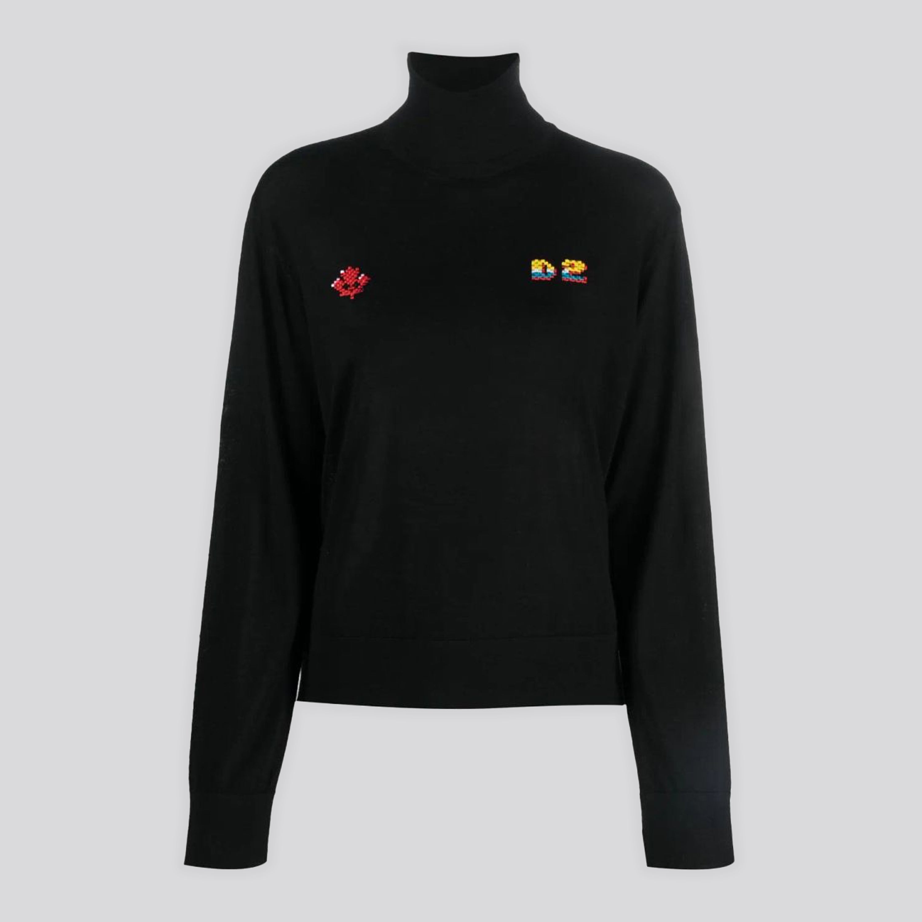 Suéter Negro Dsquared2 Knit Logo Embroidered