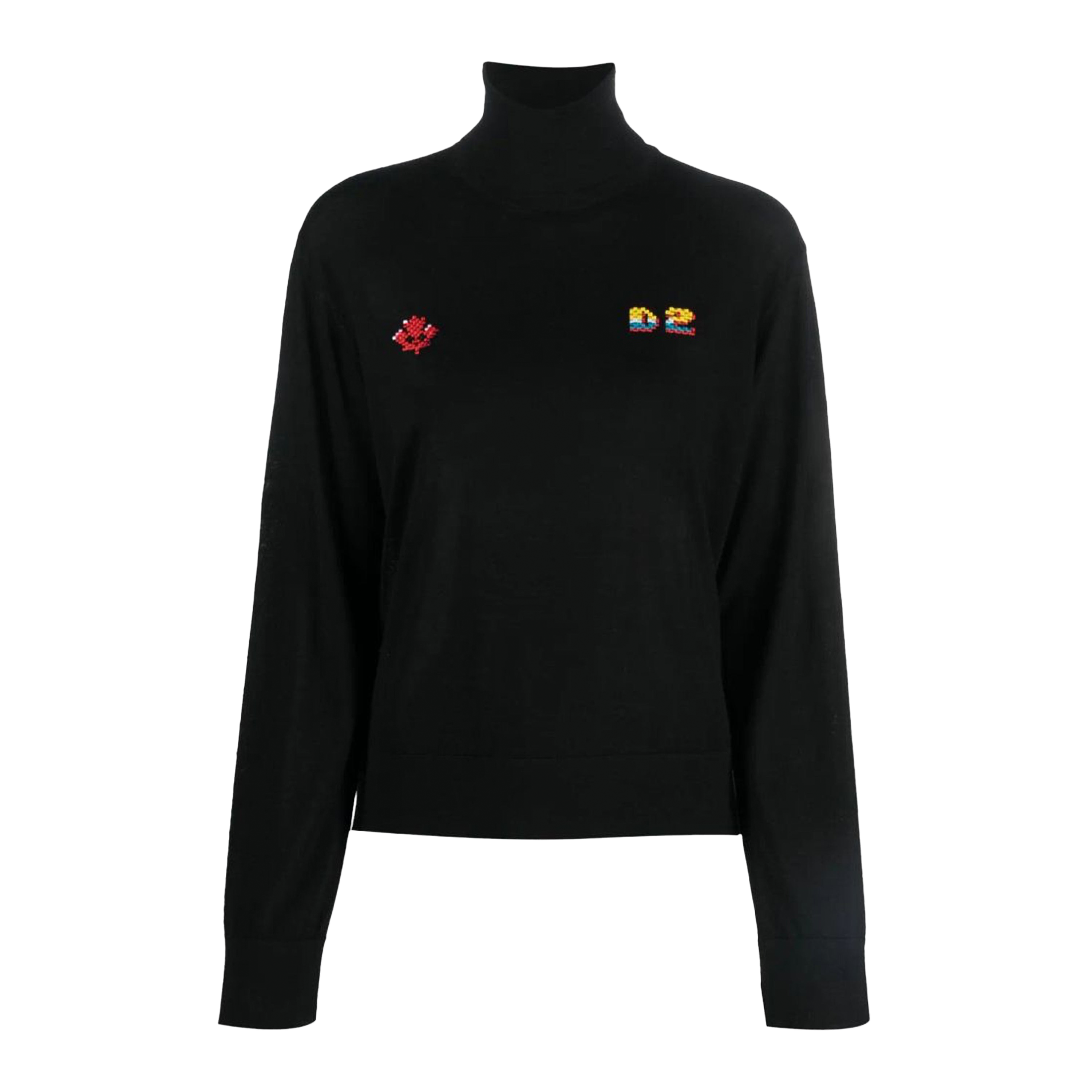 Suéter Negro Dsquared2 Knit Logo Embroidered