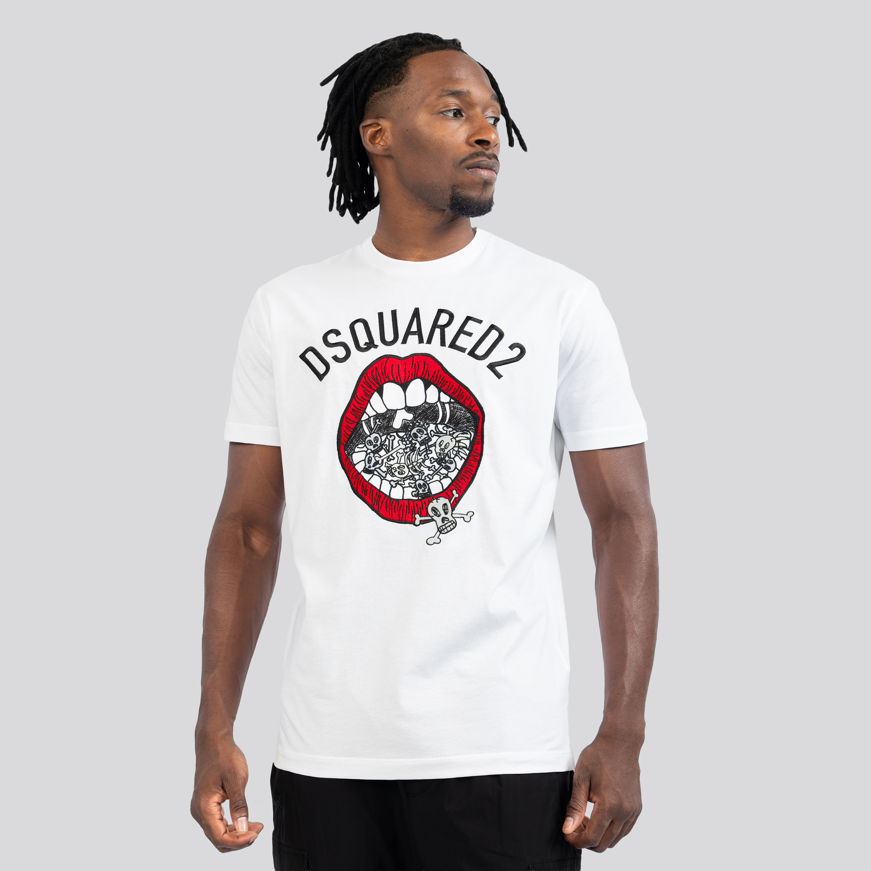 Camiseta Blanca Dsquared2 Mouth