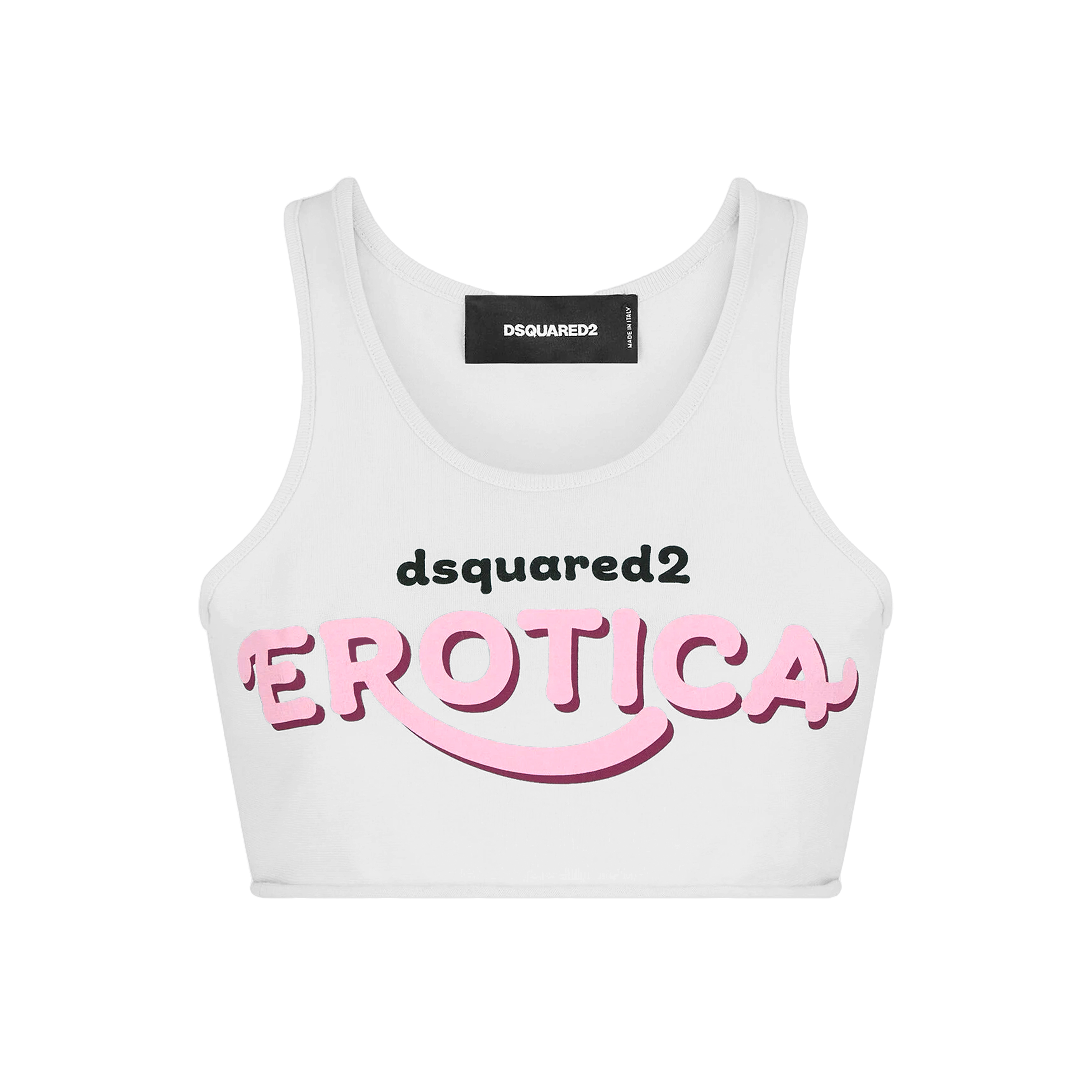 Top Blanco Dsquared2 Cropped Erotica