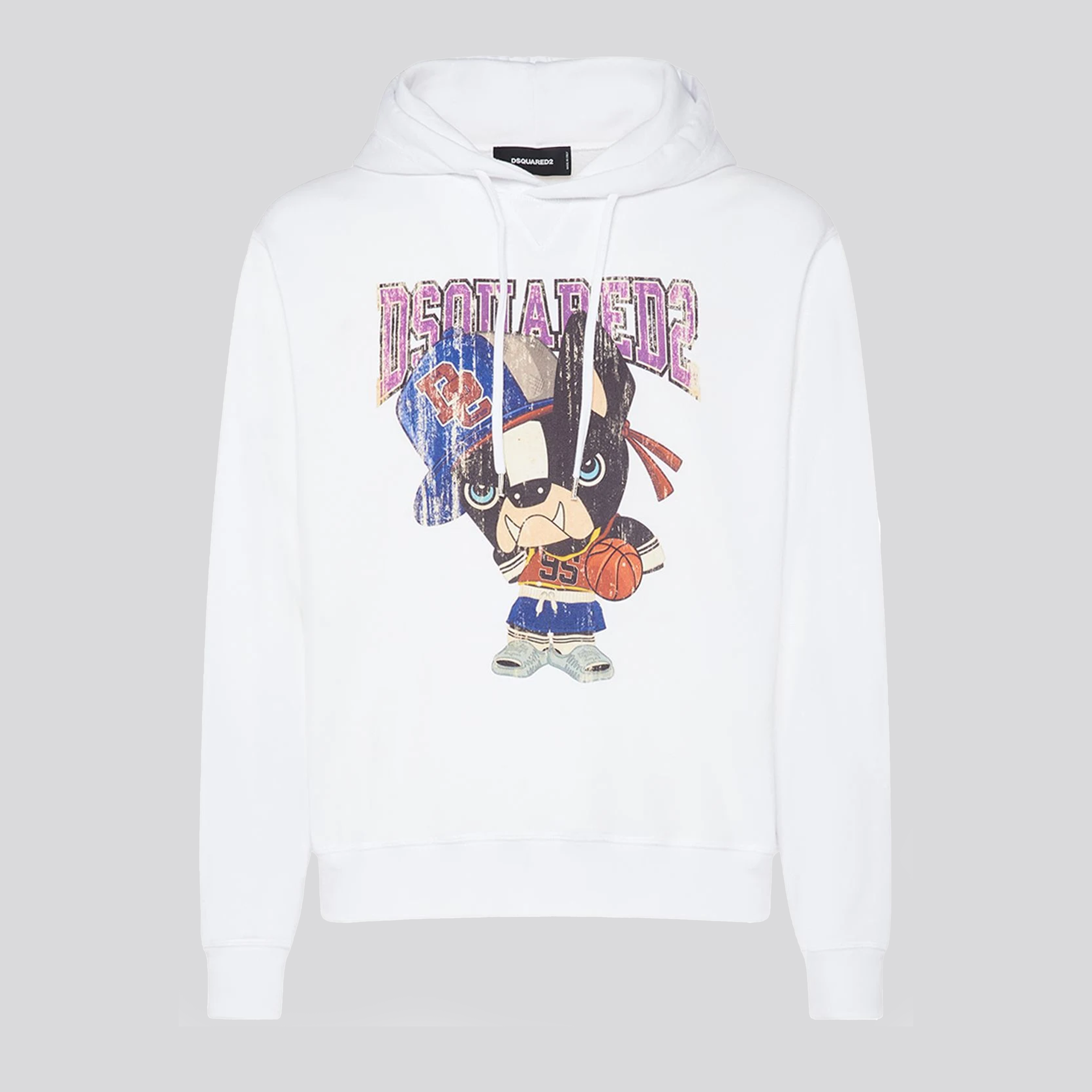 Buzo Tipo Hoodie Blanco Dsquared2 Box Dog