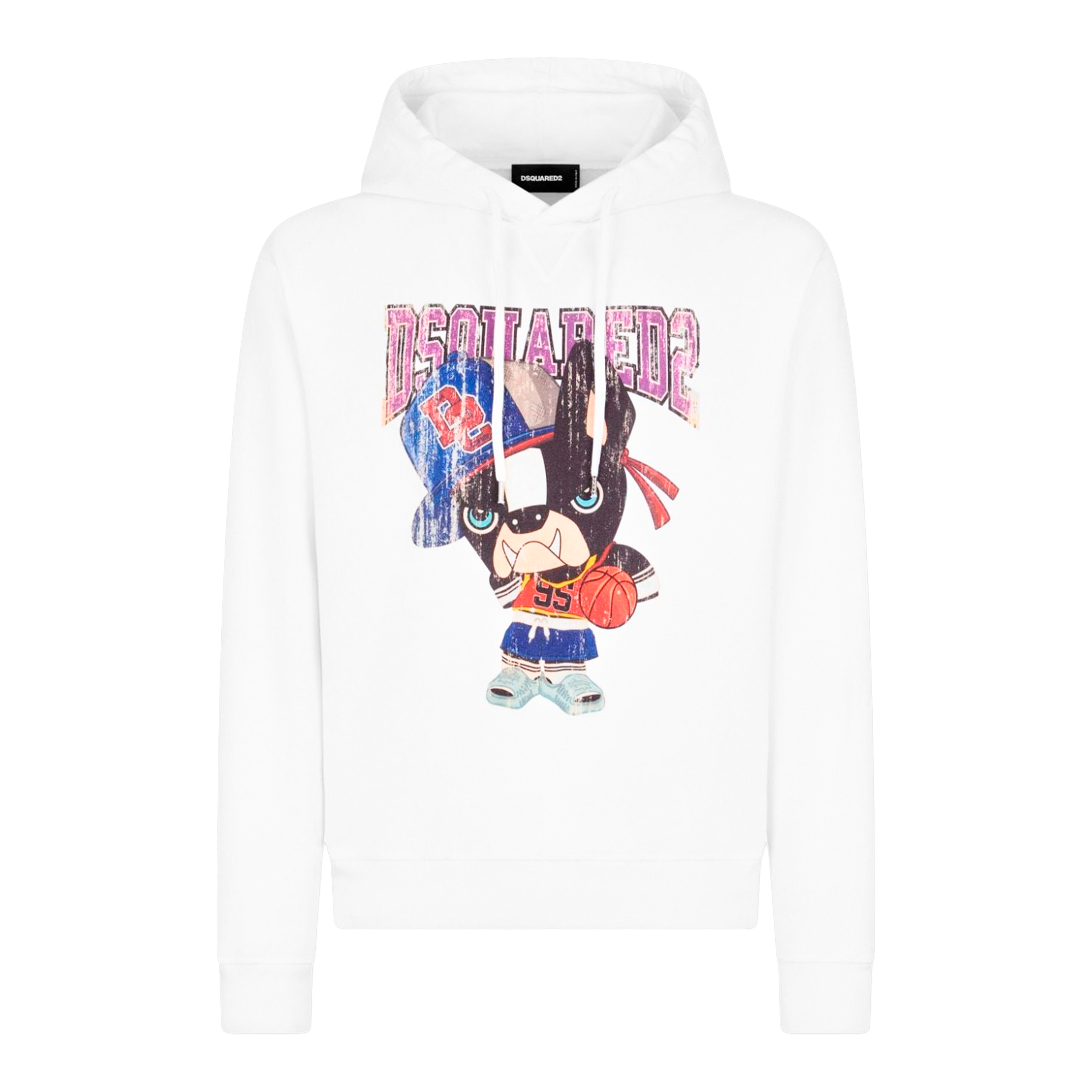 Buzo Tipo Hoodie Blanco Dsquared2 Box Dog