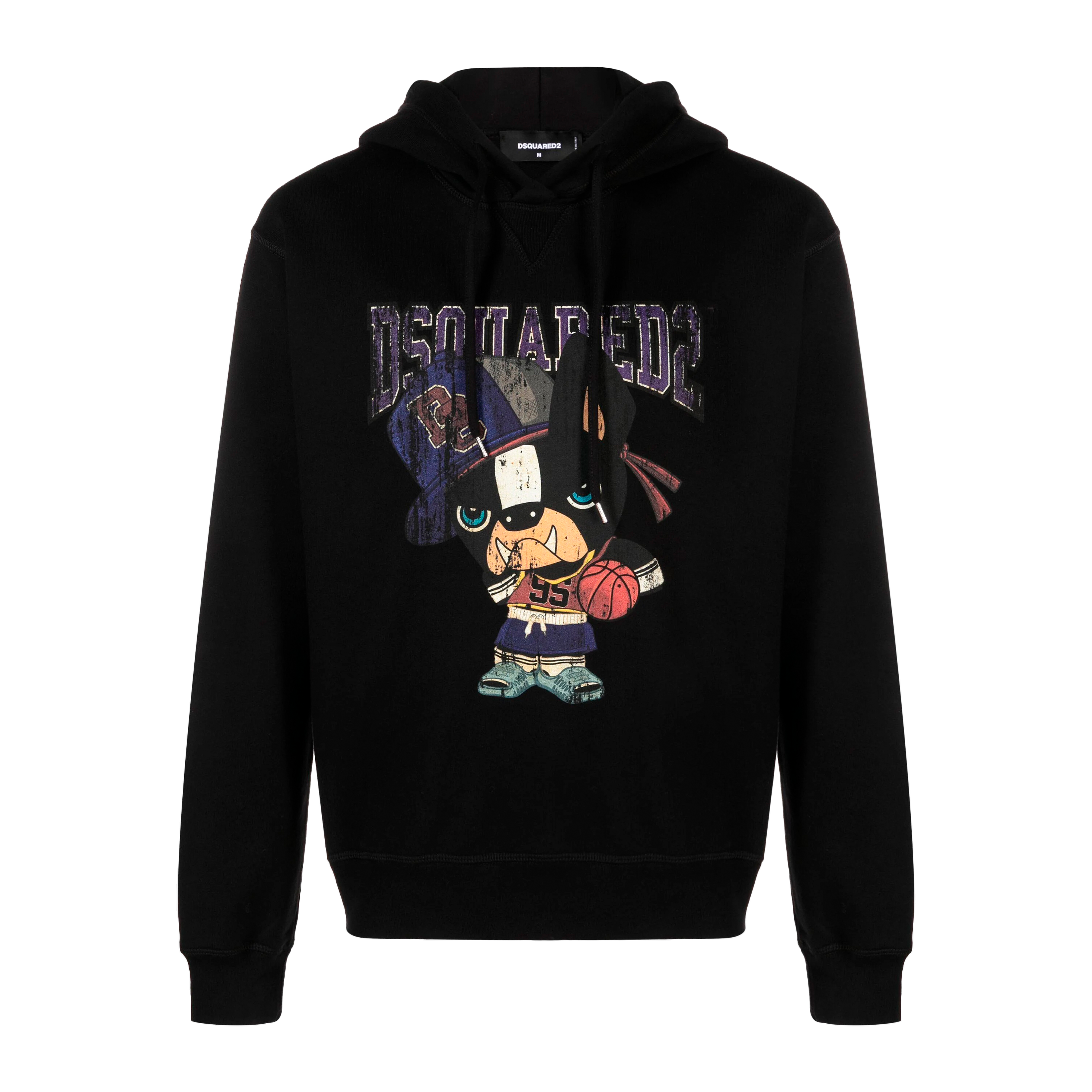 Buzo Tipo Hoodie Negro Dsquared2 Box Dog