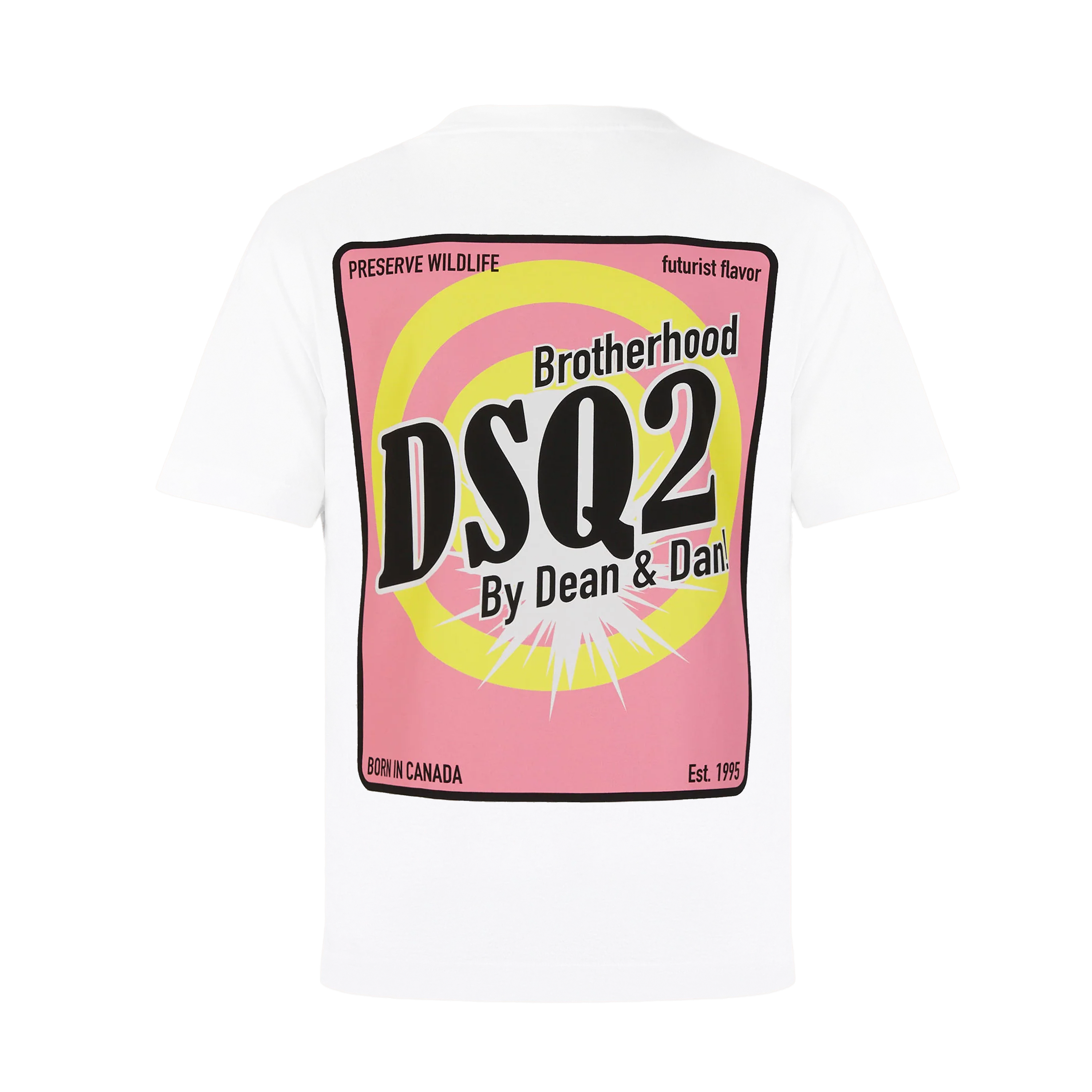 Camiseta Blanca Dsquared2 Chest Logo Brotherhood