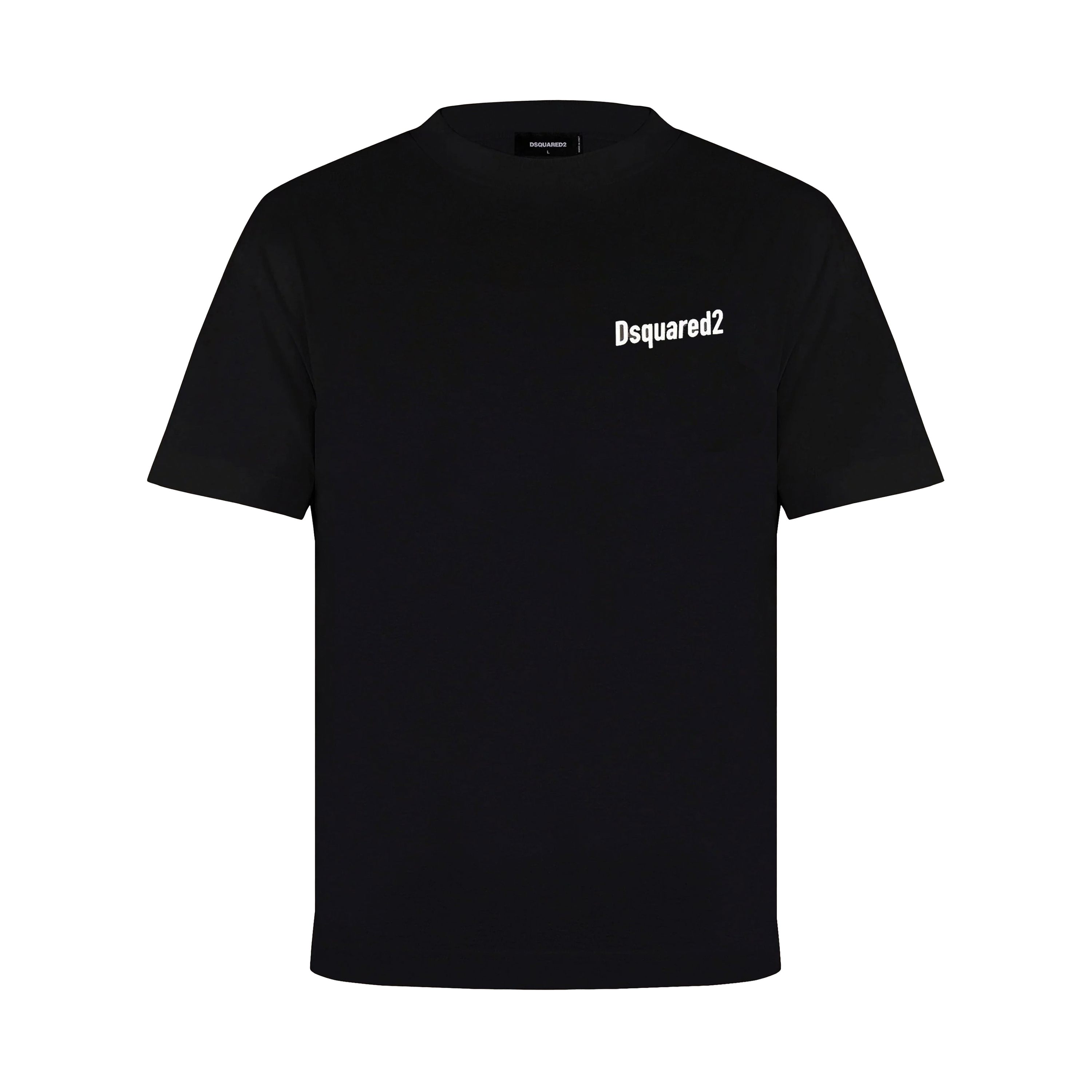 Camiseta Negra Dsquared2 Chest Logo Brotherhood