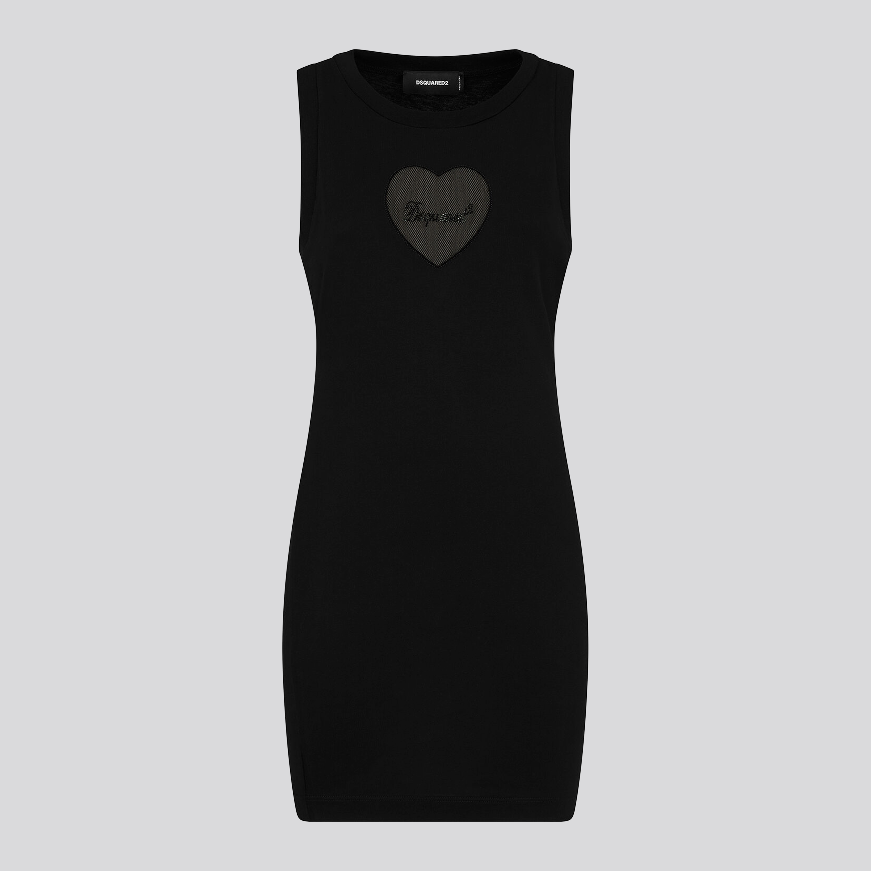 Vestido Negro Dsquared2 Heart Logo