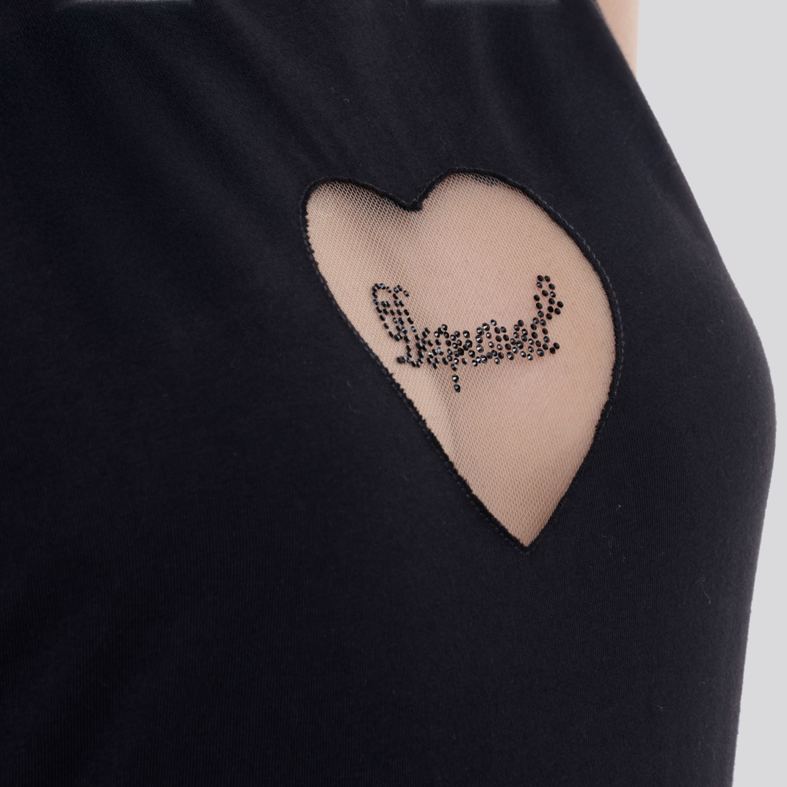 Vestido Negro Dsquared2 Heart Logo