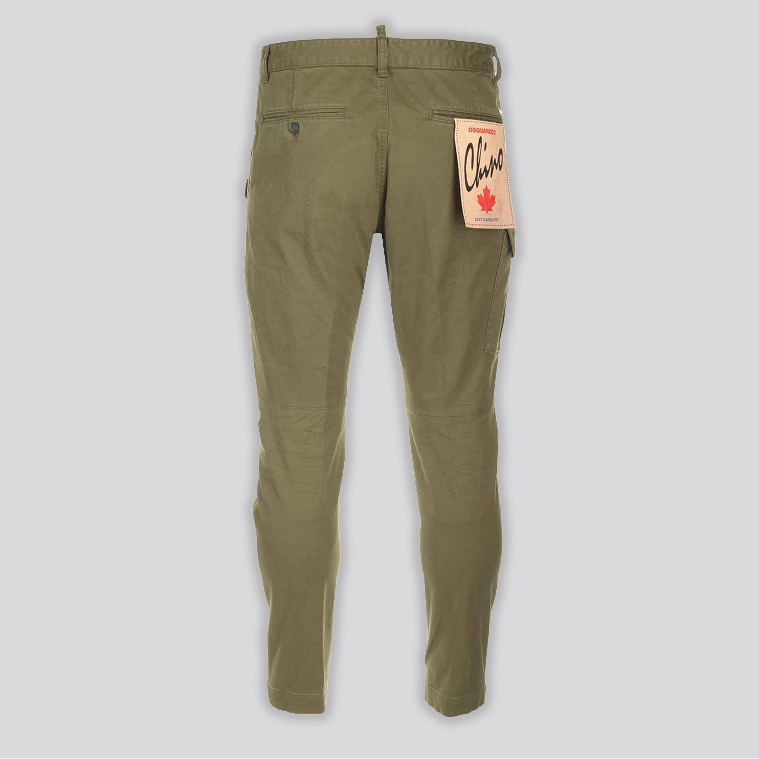 Pantalón Cargo Verde Dsquared2 Multipocket